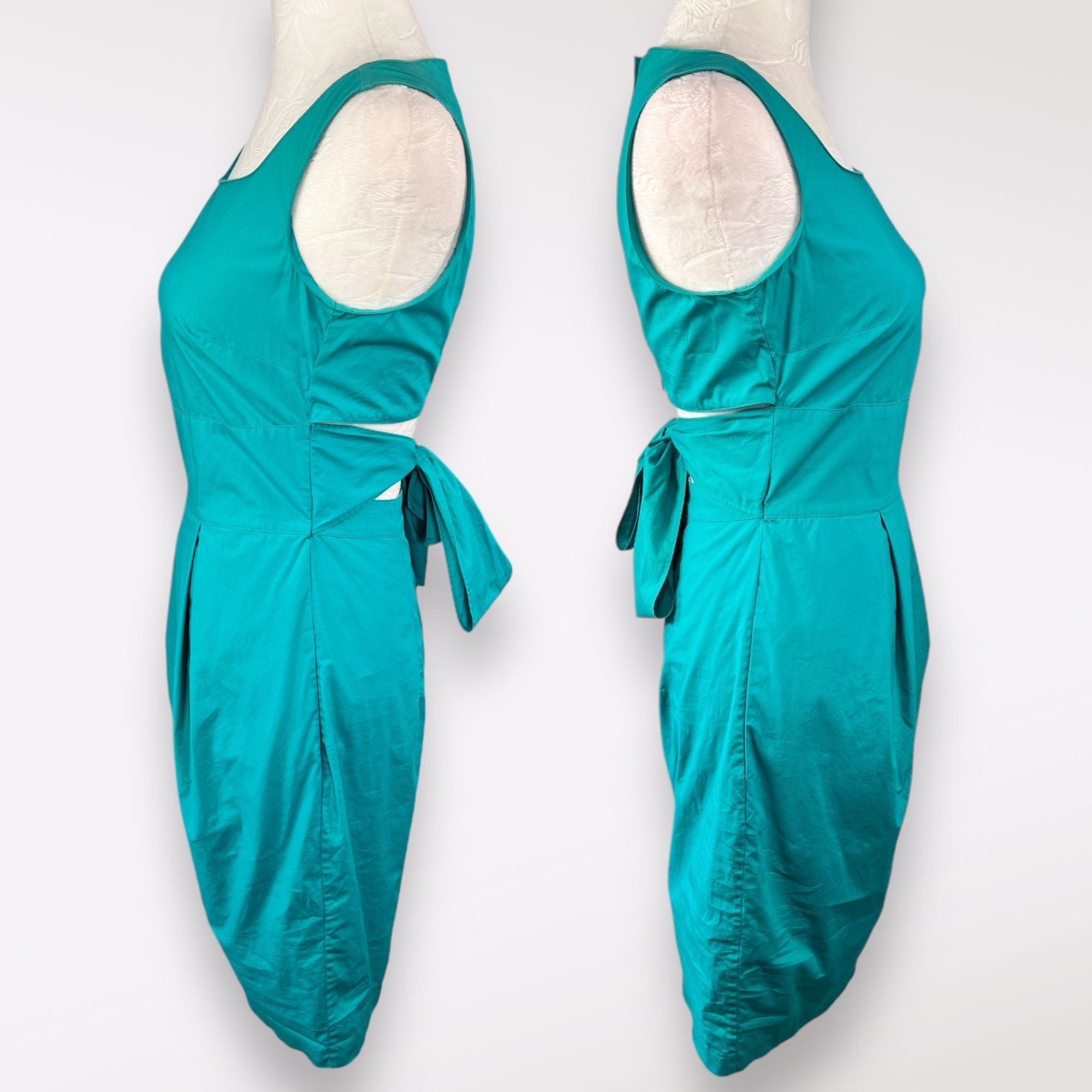 Club Monaco Club Monaco Sleeveless Cutout Back Dress Teal 0 ❗️FLAWED❗️ Size XS / US 0-2 / IT 36-38 - 4 Thumbnail