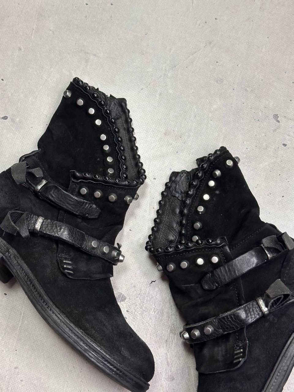 A.S.98 A.S.98 Airstep Verti Studded Leather Ankle Boots Black EU 38 Size US 7.5 / IT 37.5 - 6 Thumbnail
