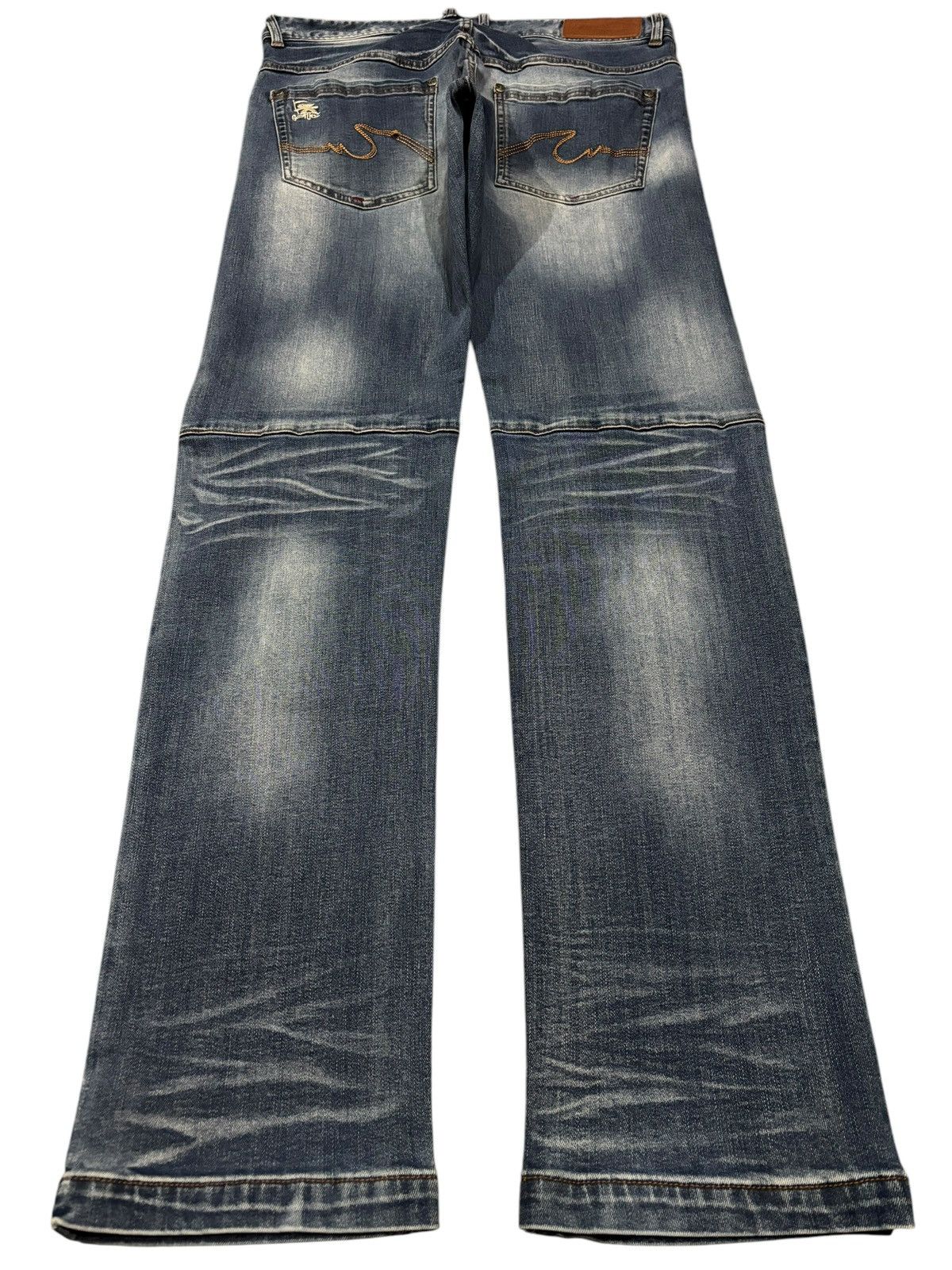 Gotcha × Seditionaries Y2k Vtg Gotcha Distressed Faded Patchwork Stretch Jeans Size US 34 / EU 50 - 2 Thumbnail
