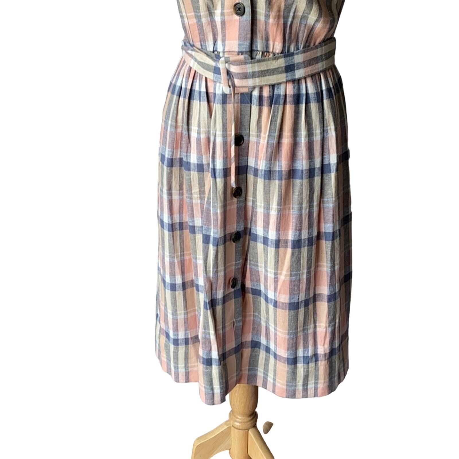 Other GAL MEETS GLAM Peyton Belted Button Up Plaid Dress Size 2 Size XS / US 0-2 / IT 36-38 - 4 Thumbnail