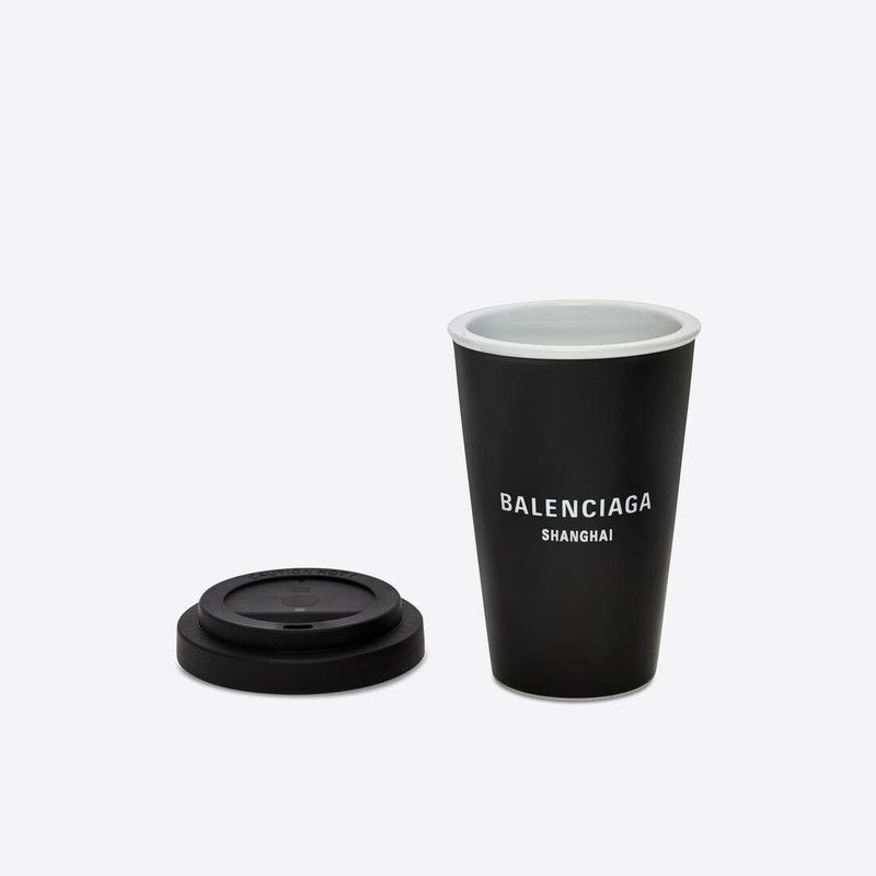 Balenciaga o1s1rm0226 Size: OS / Shanghai Coffee Cup In Black Size ONE SIZE - 3 Thumbnail