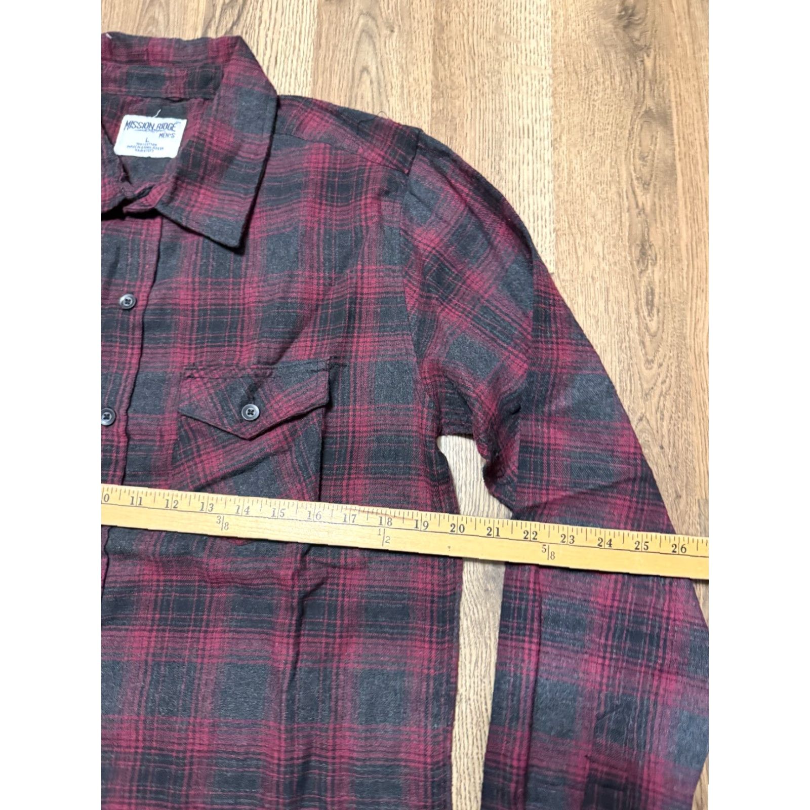 Commission Mission Ridge Shirt Mens Large Red Plaid Long Sleeve Button-Up Shirt Size US L / EU 52-54 / 3 - 6 Thumbnail