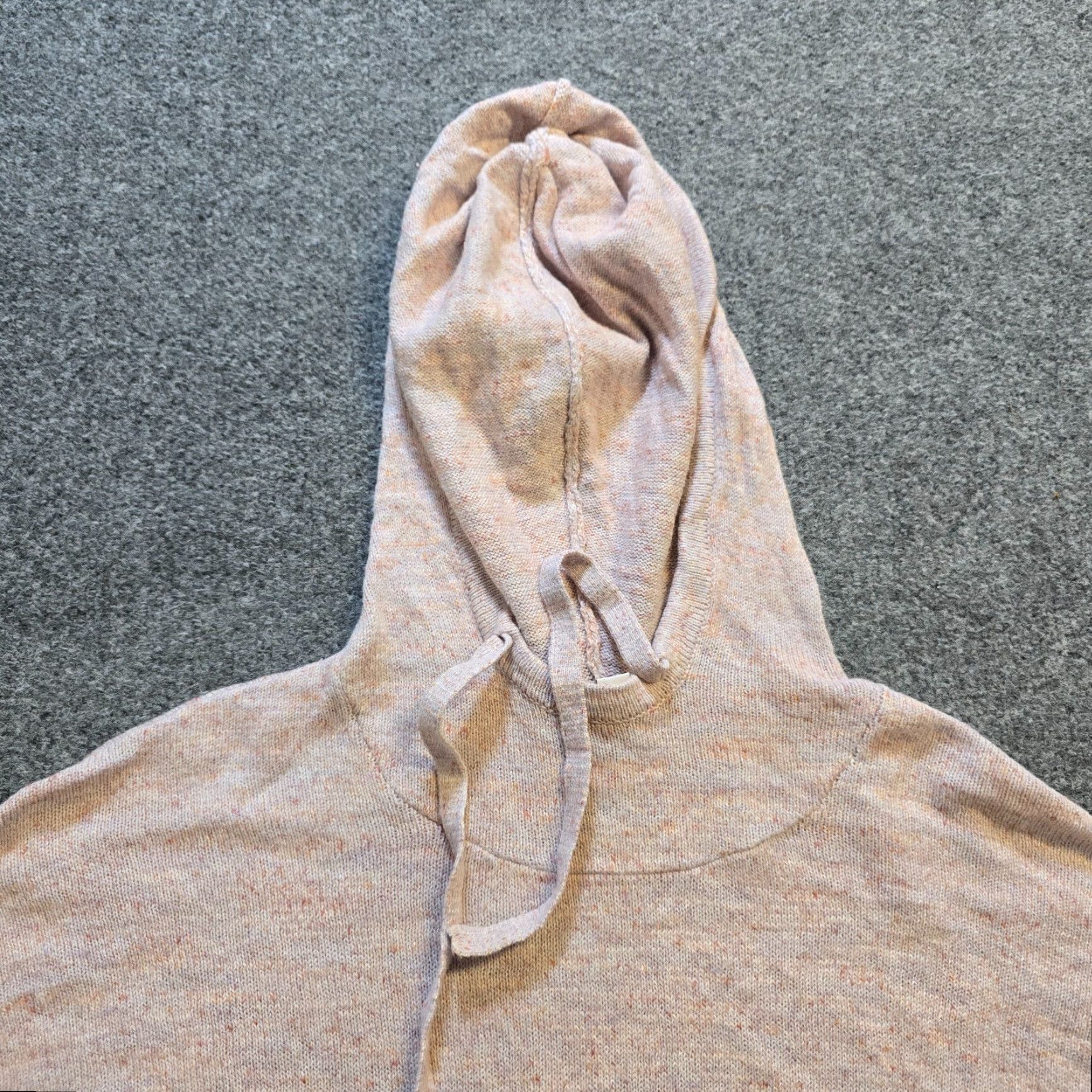 J. Jill J. Jill Sweater Womens PS Petite Pink Tan Knit Hoodie Pockets Soft Casual Pullover Long Sleeve Size S / US 4 / IT 40 - 2 Thumbnail