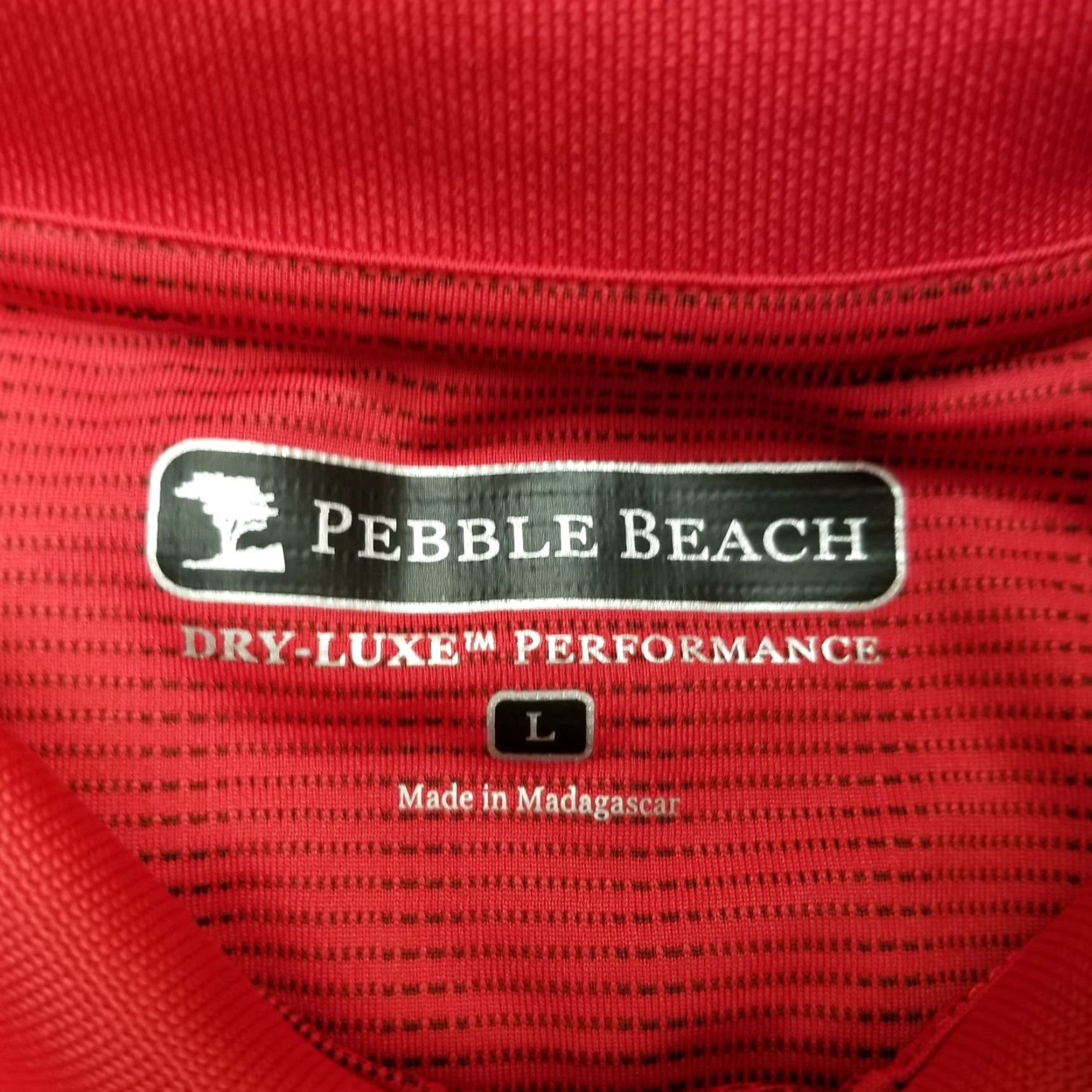 Vintage Pebble Beach Shirt Mens L Red Striped Polo Dry Luxe Performance Golf Casual Size US L / EU 52-54 / 3 - 4 Thumbnail