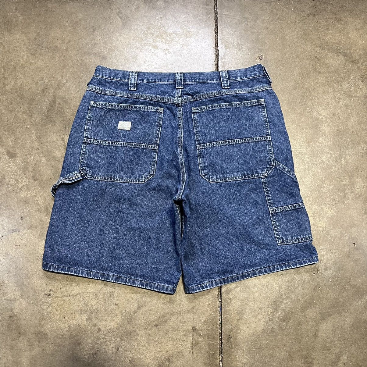 Lee × Vintage Vintage Lee Dungarees Baggy Denim Shorts Skater Wide Leg Y2K Size US 36 / EU 52 - 1 Thumbnail