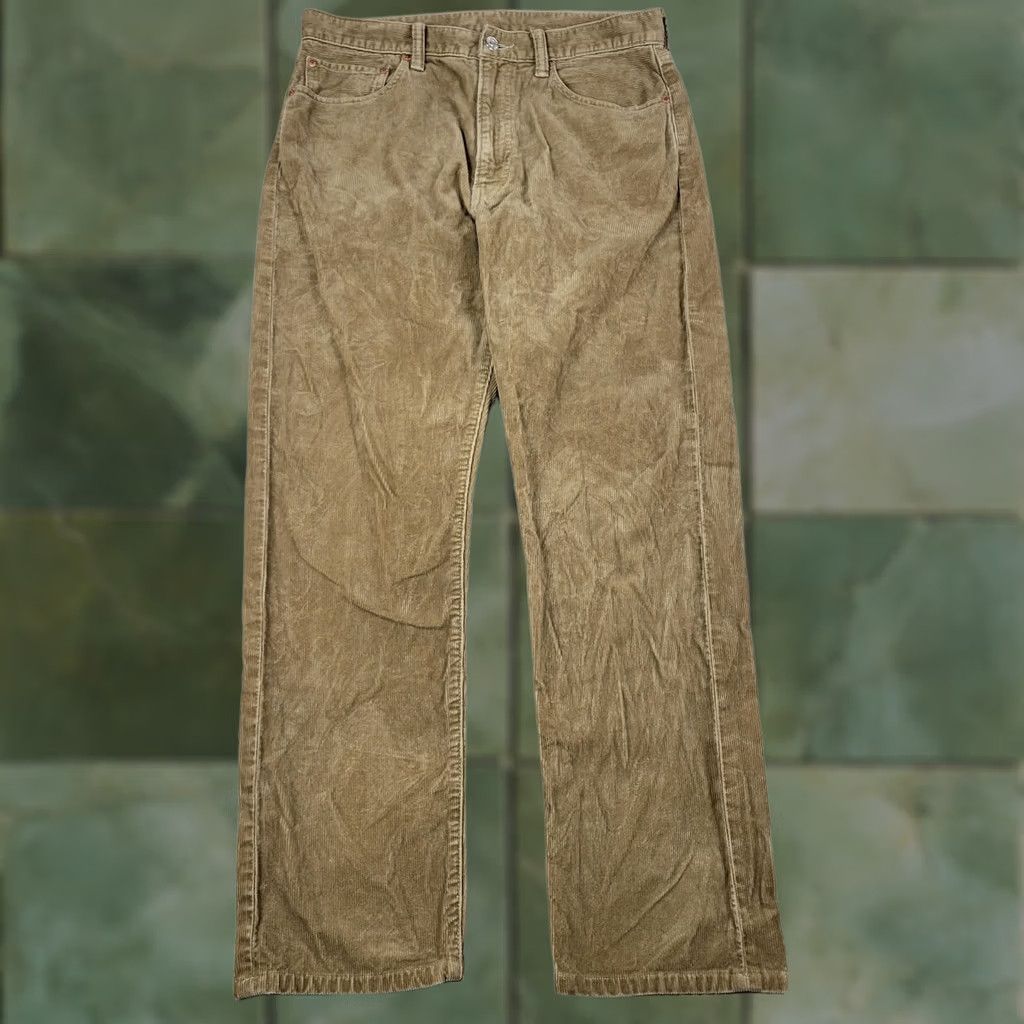 Buck Mason Buck Mason Pants Mens 31x34 Brown Corduroy Craftsman Ford Stretch Straight Flat Front Casual Size US 31 - 1 Thumbnail