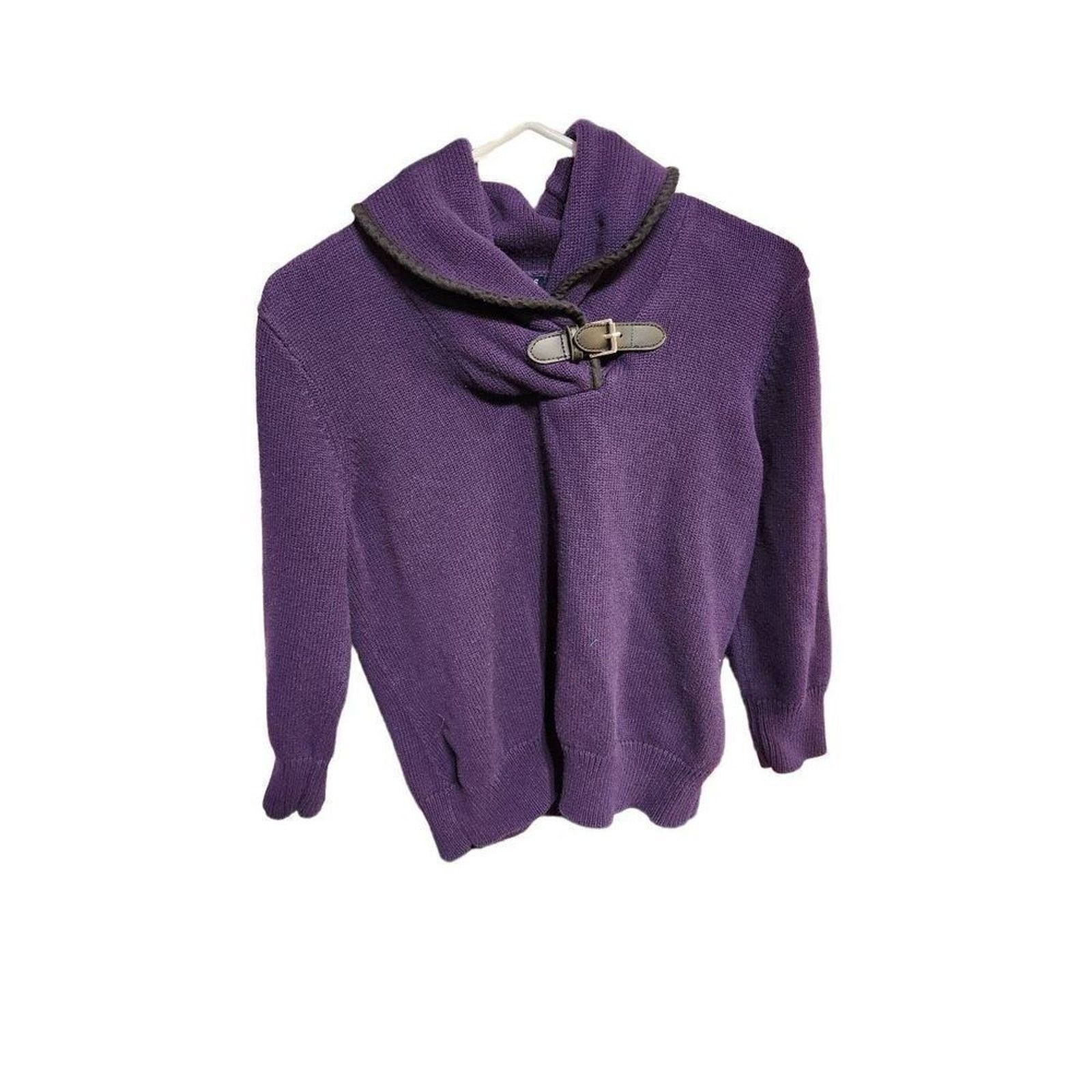 Chaps Chaps L juniors purple top long sleeve sweater Size L / US 10 / IT 46 - 5 Thumbnail