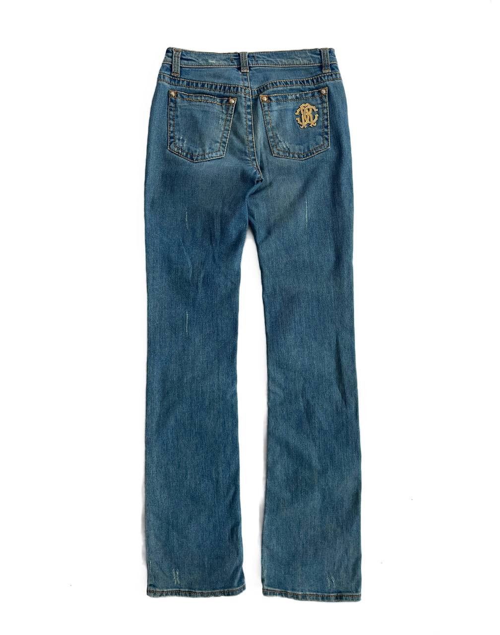 Roberto Cavalli SS05 Roberto Cavalli Mudwash Long Skinny Flared Jeans Size 29" - 3 Thumbnail