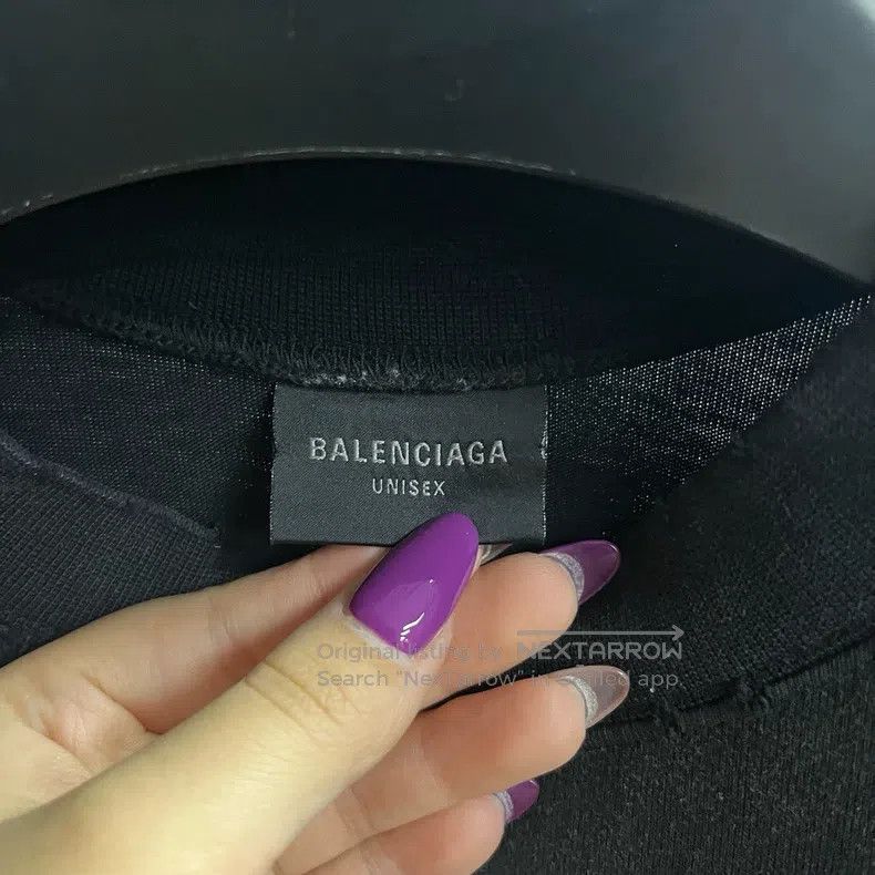 Balenciaga Balenciaga Black letter print casual round neck short-slee Size US S / EU 44-46 / 1 - 2 Thumbnail