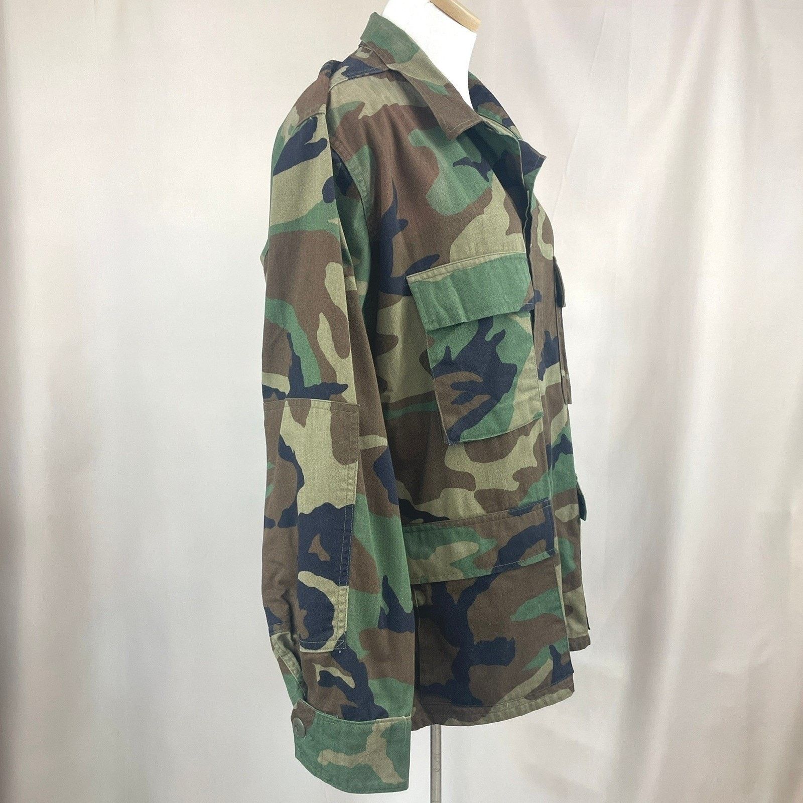 Vintage 90s Army Coat Mens (L) Camo Woodland BDU Tactical USA Size US L / EU 52-54 / 3 - 4 Thumbnail