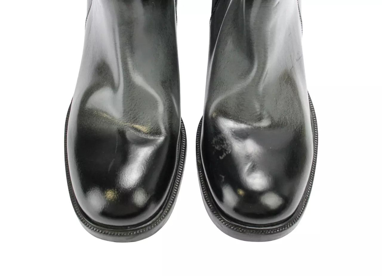 Salvatore Ferragamo SALVATORE FERRAGAMO Women EU 40.5 Biker Patent Leather Boots Size US 10.5 / IT 40.5 - 6 Thumbnail