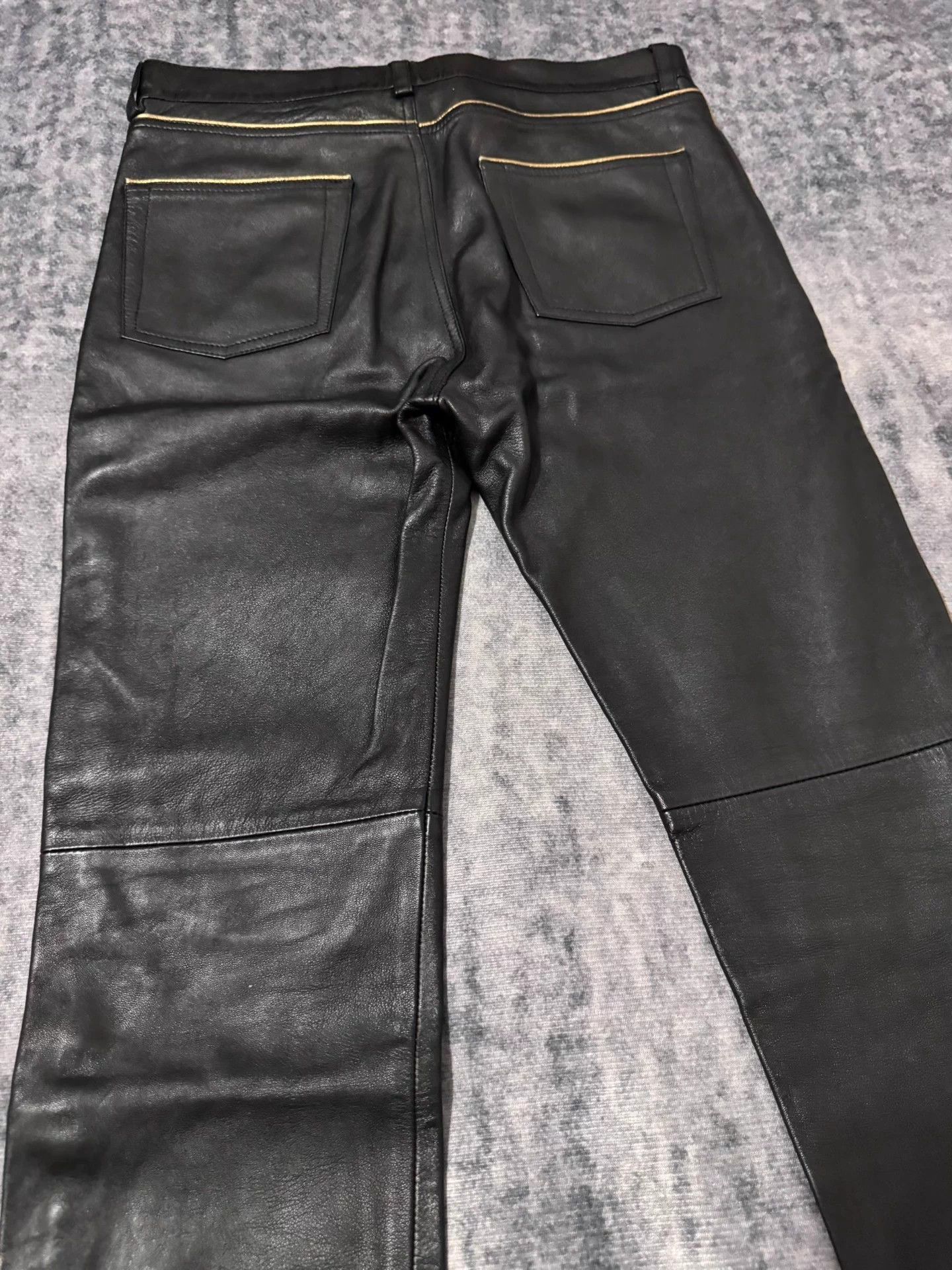 Saint Laurent Paris Saint Laurent zippered lambskin basic leather pants Size 28" / US 6 / IT 42 - 5 Thumbnail