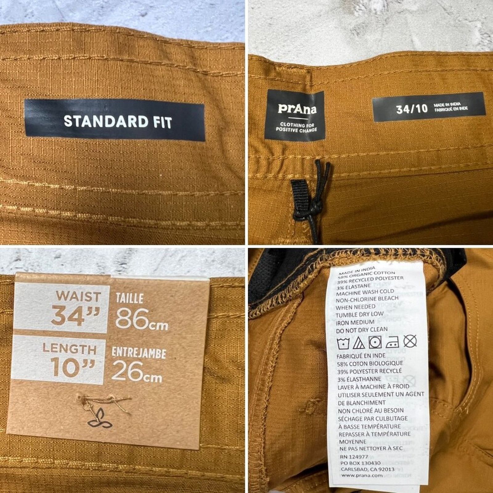 Prana Prana Double Peak Cargo Shorts Antique Bronze Size 34 NWT Size US 34 / EU 50 - 3 Thumbnail