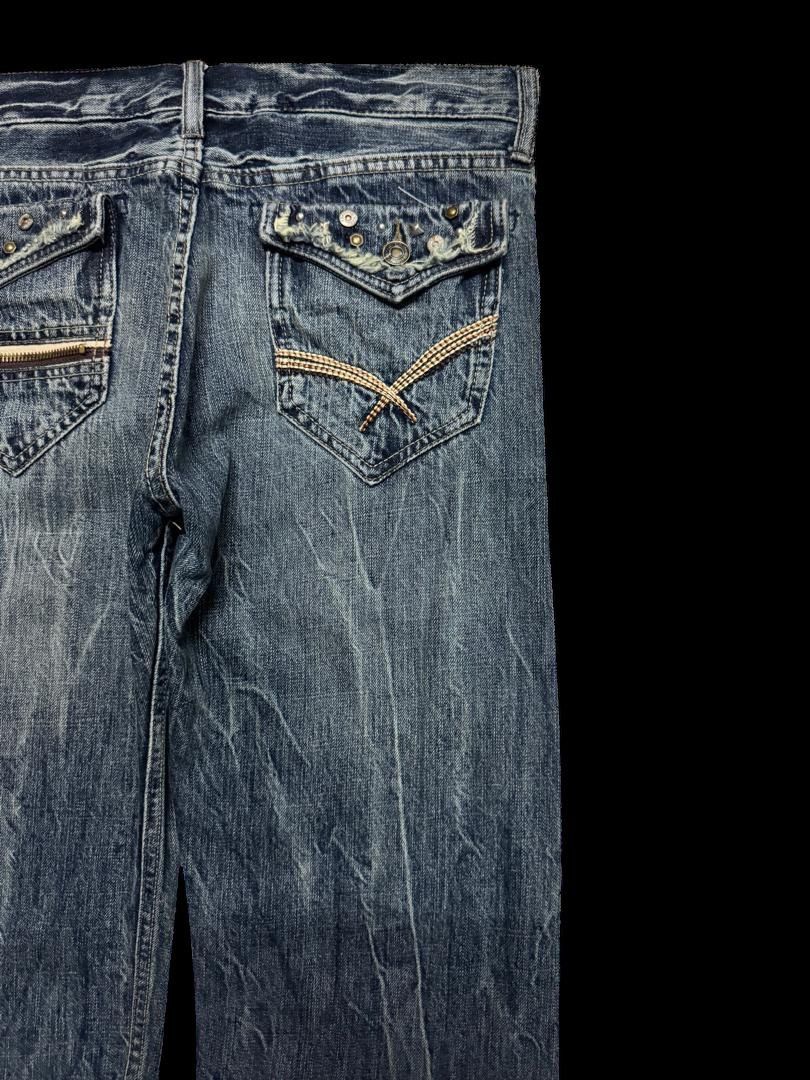 Beauty Beast INSANE Theoria Japan Sick Whisker Distressed Denim Jean Size US 31 - 15 Thumbnail