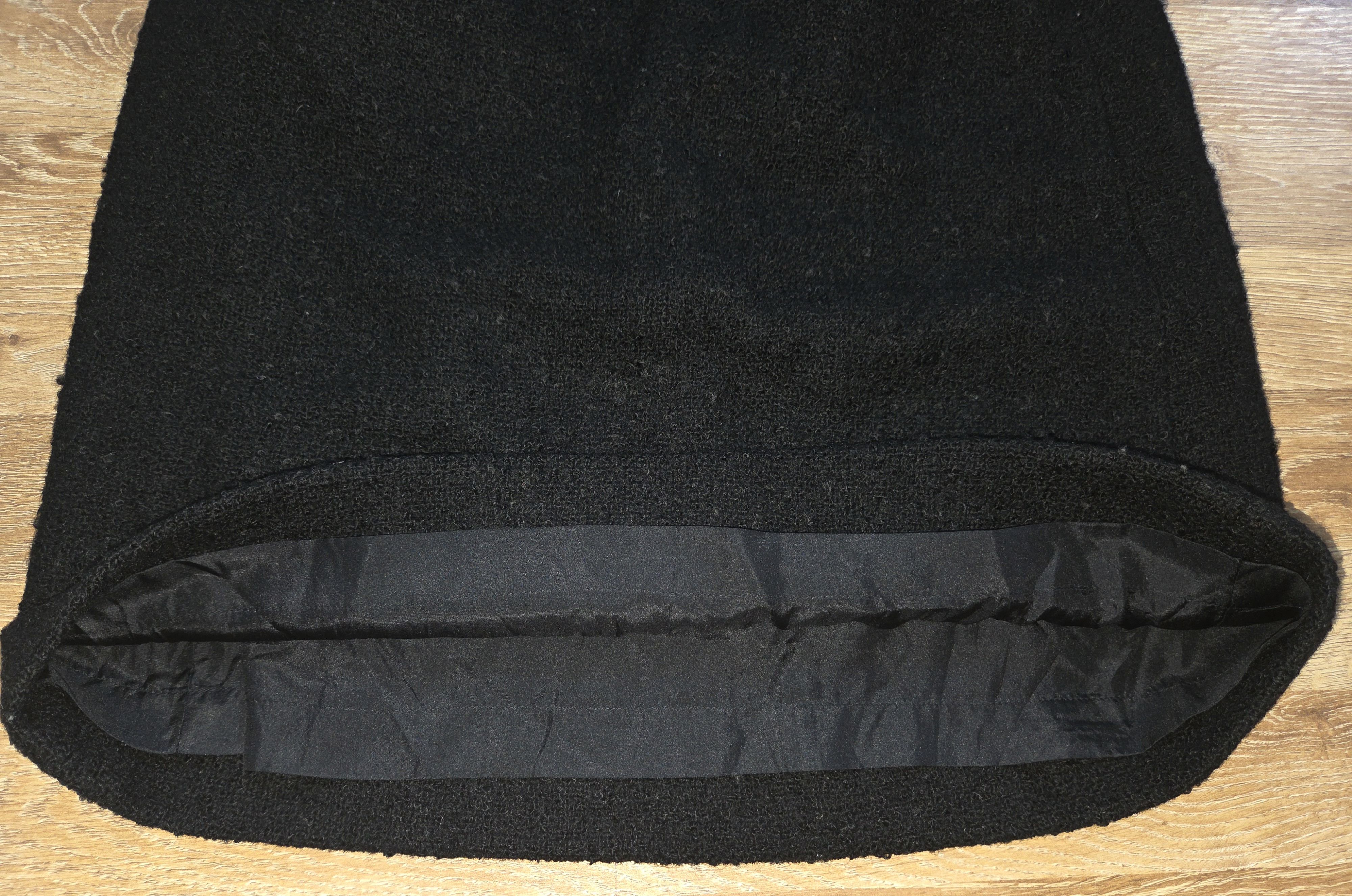 Ralph Lauren Vintage Ralph Lauren Purple Label Black Wool Pencil Skirt Size 27" / US 4 / IT 40 - 6 Thumbnail