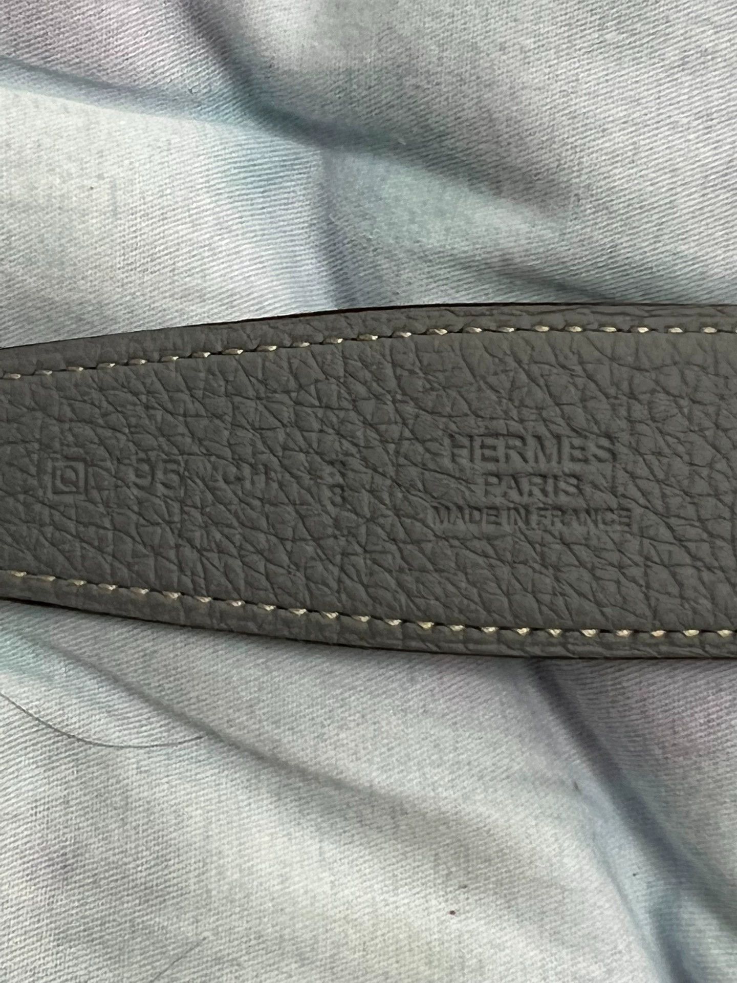 Hermes Hermes Reversible Belt Mist Blue/Black Brown 95 Q Stamp Size ONE SIZE - 5 Thumbnail