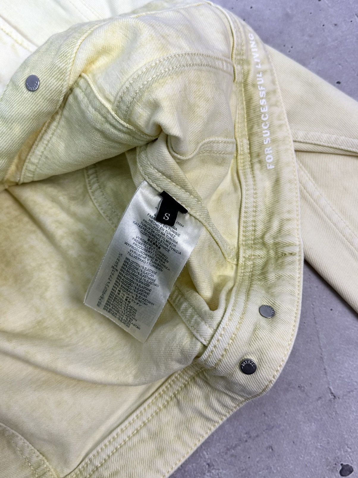 Diesel Diesel De-Slimmy Cropped Yellow Washed Denim Women’s Jacket Size S / US 4 / IT 40 - 8 Thumbnail