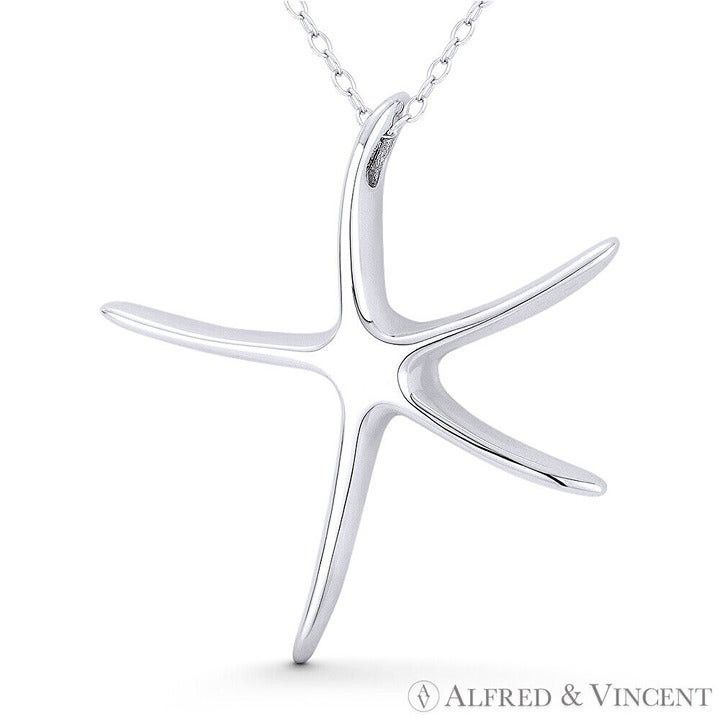 Other Starfish Ocean Sealife Charm Pendant in .925 Sterling Silver Size ONE SIZE - 1 Preview