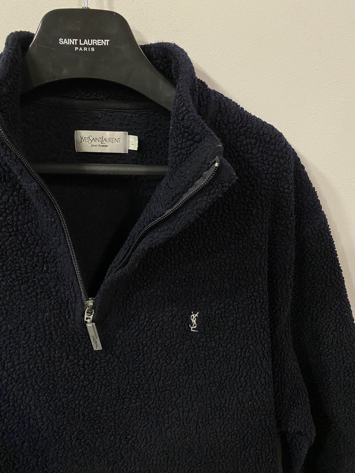 Vintage Heavy Fleece YSL Sweatshirt Thick YSL Sweater Size US L / EU 52-54 / 3 - 10 Thumbnail