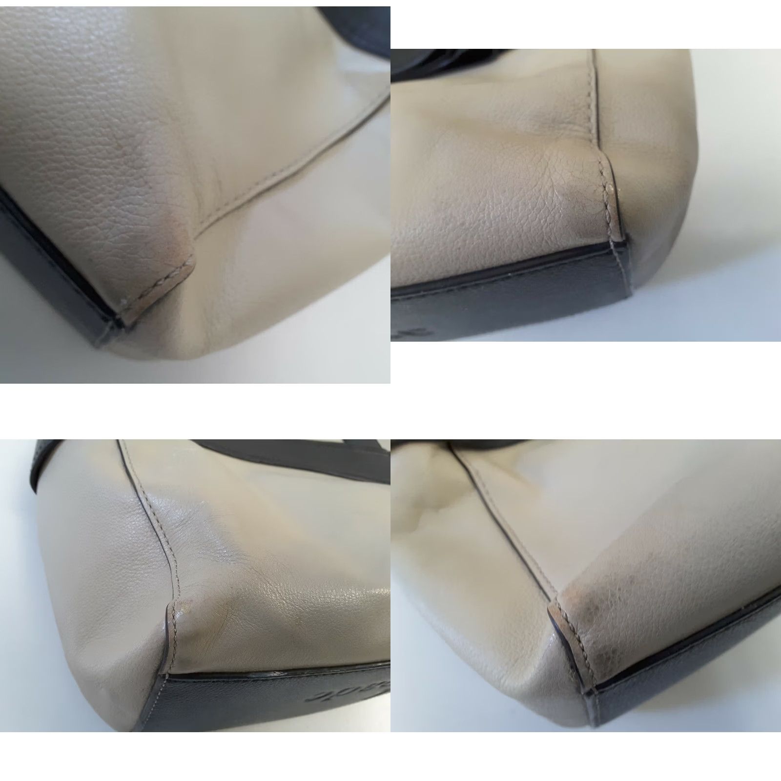 Vintage kate spade new york Elena Villabella Avenue Beige Black Structured Handbag Purse Medium Women Leather Solid Size ONE SIZE - 8 Thumbnail