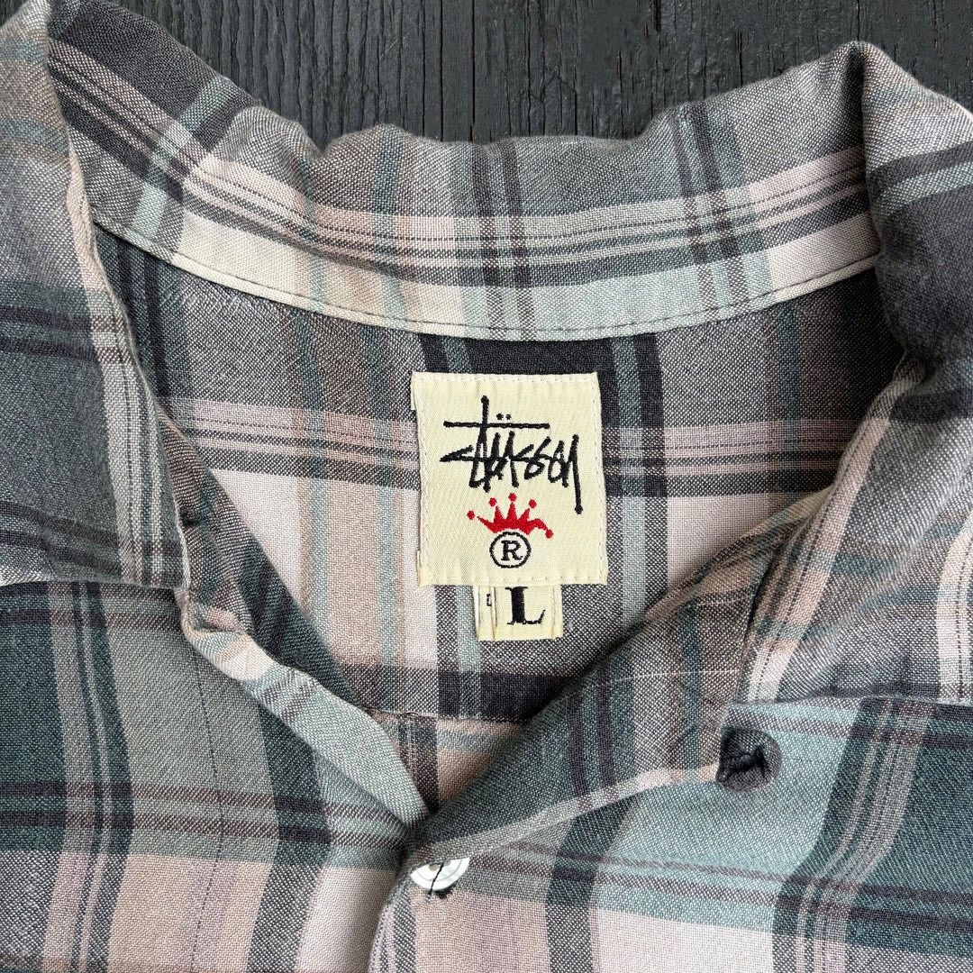 Stussy Stussy 1990 90s Vintage S/S USA Made Rare Button Up Shirt Size US L / EU 52-54 / 3 - 4 Thumbnail