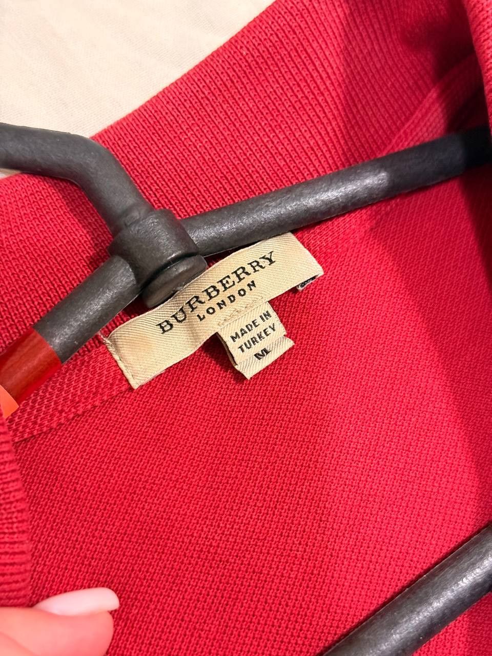 Burberry Burberry London Nova Check Slim Fit Red Polo Shirt Condition Size US M / EU 48-50 / 2 - 6 Thumbnail