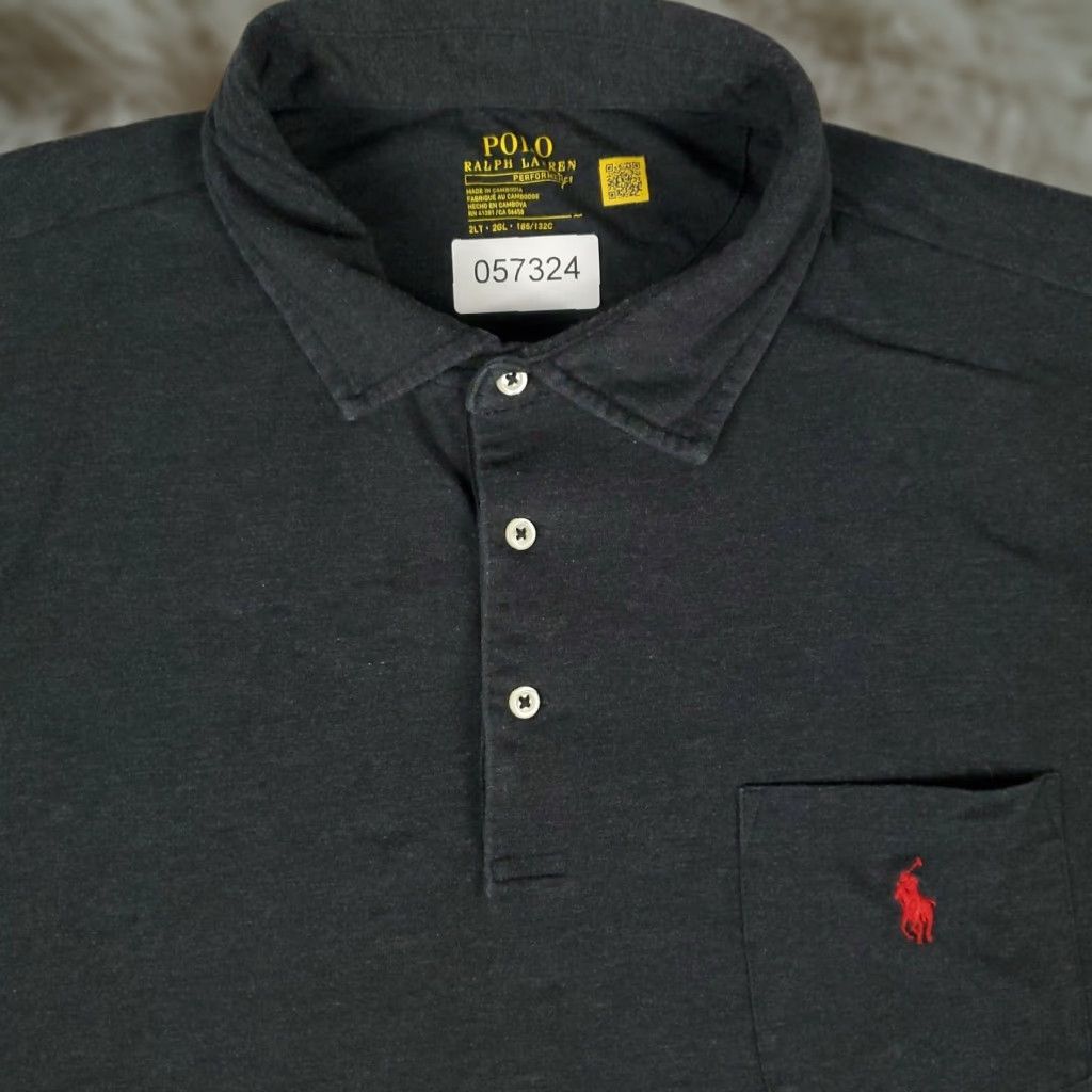 Ralph Lauren Ralph Lauren Polo Shirt Mens 2XLT Gray Pony Short Sleeve Cotton Button-Front Casual Polo Shirt Men 2XLT Gray Polo Ralph Lauren Mens Size US XXL / EU 58 / 5 - 1 Thumbnail