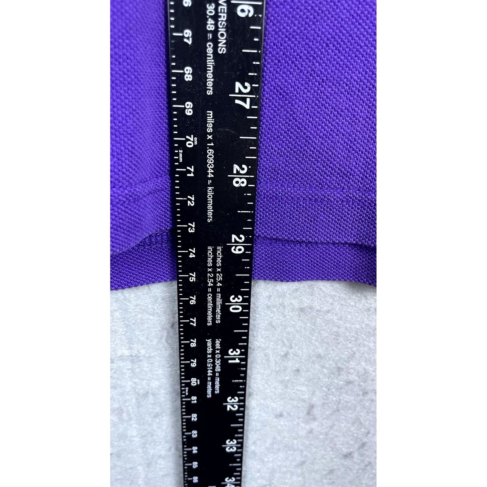 Robert Graham Robert Graham Polo Shirt Mens 3XL Purple Solid Embroidered Short Sleeve Casual Size US XXL / EU 58 / 5 - 5 Thumbnail
