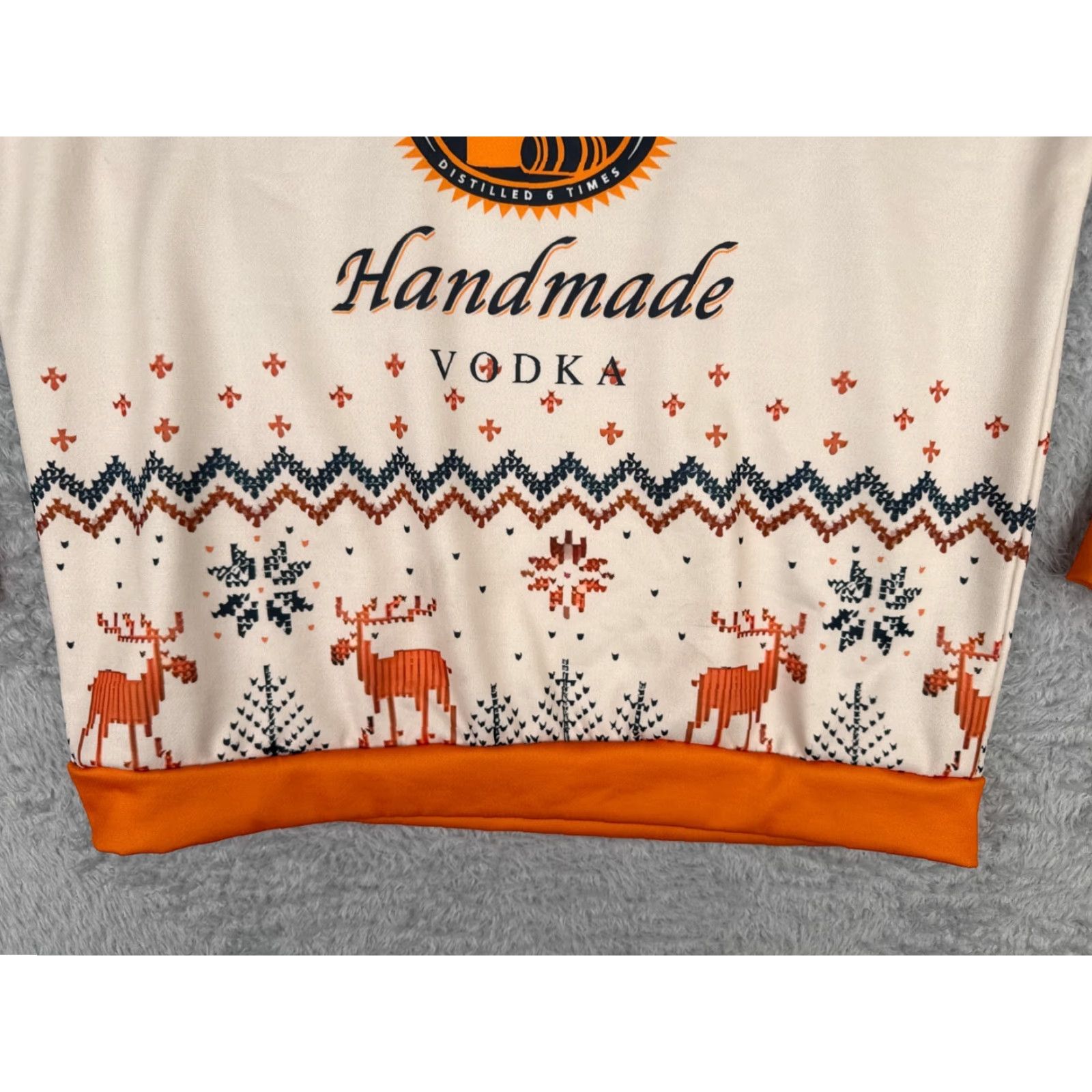 Vintage VINTAGE Titos Vodka Sweatshirt Mens Pullover Beig e Orange Winter Snowflake Moose Crew Neck Large Knit Logo Pattern Solid Holiday themed 90s Size US L / EU 52-54 / 3 - 5 Thumbnail
