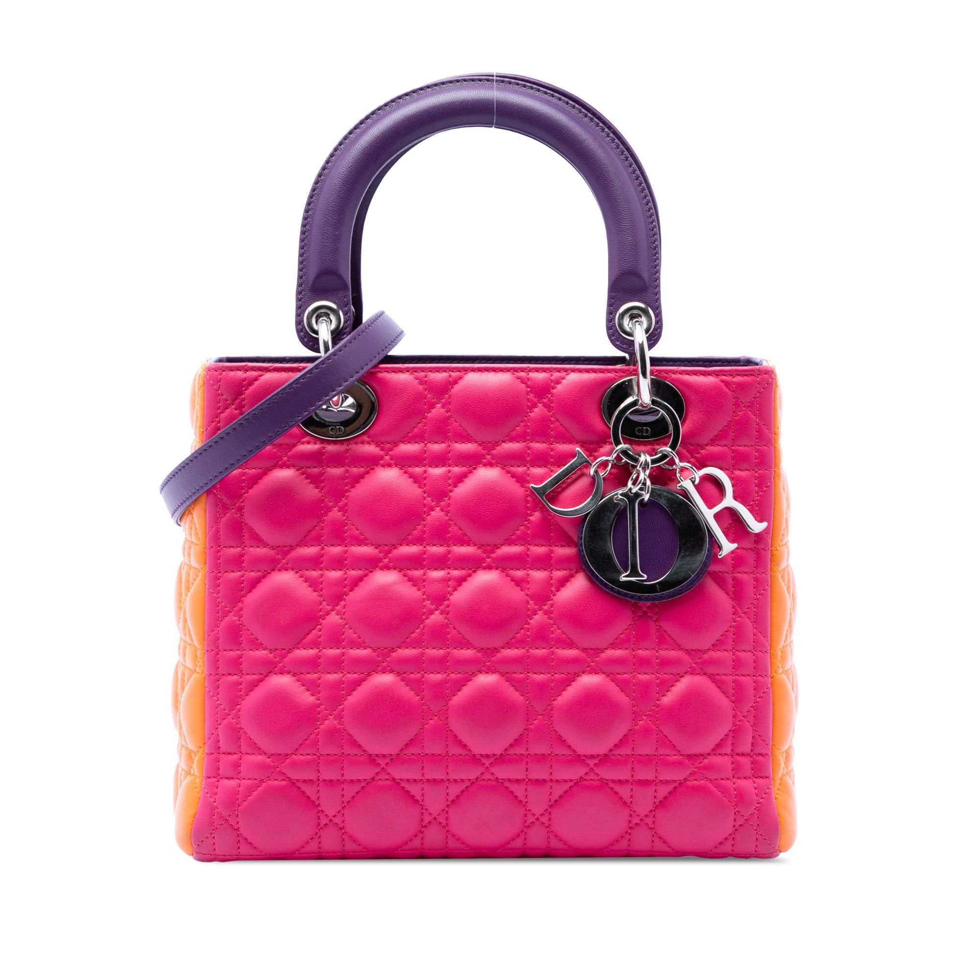 Dior Medium Tricolor Lambskin Cannage Lady Dior Size ONE SIZE - 1 Thumbnail