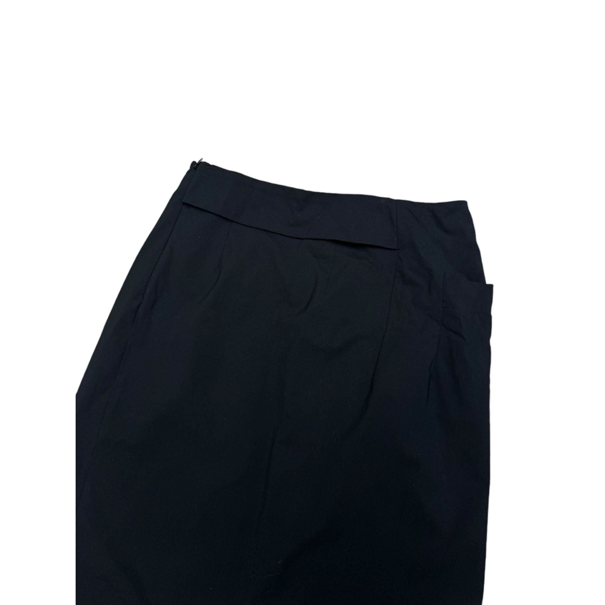 Jil Sander Black Wool Asymmetric Skirt Size 26" / US 2 / IT 38 - 4 Thumbnail