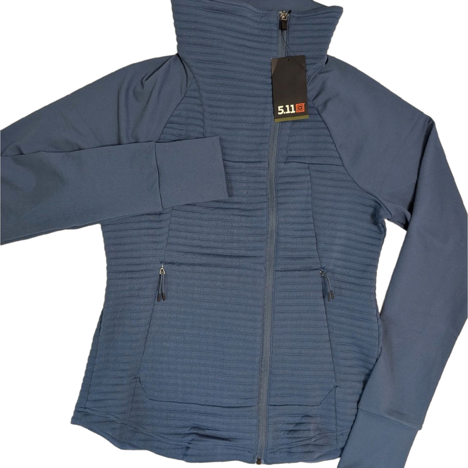Vintage VINTAGE 5.11 Tactical Crystal Hybrid Jacket Womens SM Asymmetrical Full Zip Blue Size S / US 4 / IT 40 - 1 Thumbnail