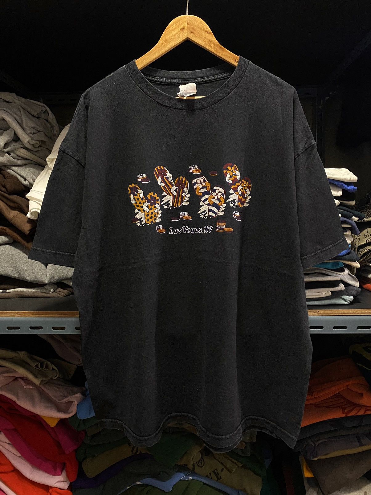 Vintage Vintage Faded Las Vegas T Shirt Size US XXL / EU 58 / 5 - 2 Thumbnail