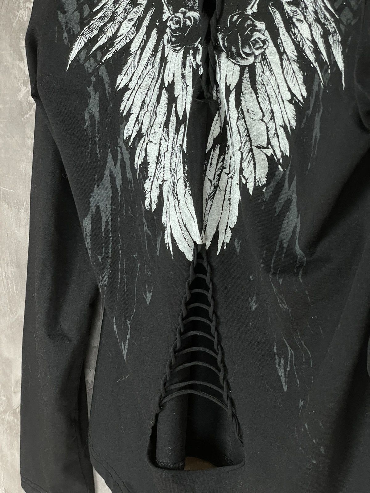 Vintage Vintage Affliction Style Cyber Grunge Y2K Long Sleeve Size L / US 10 / IT 46 - 8 Thumbnail