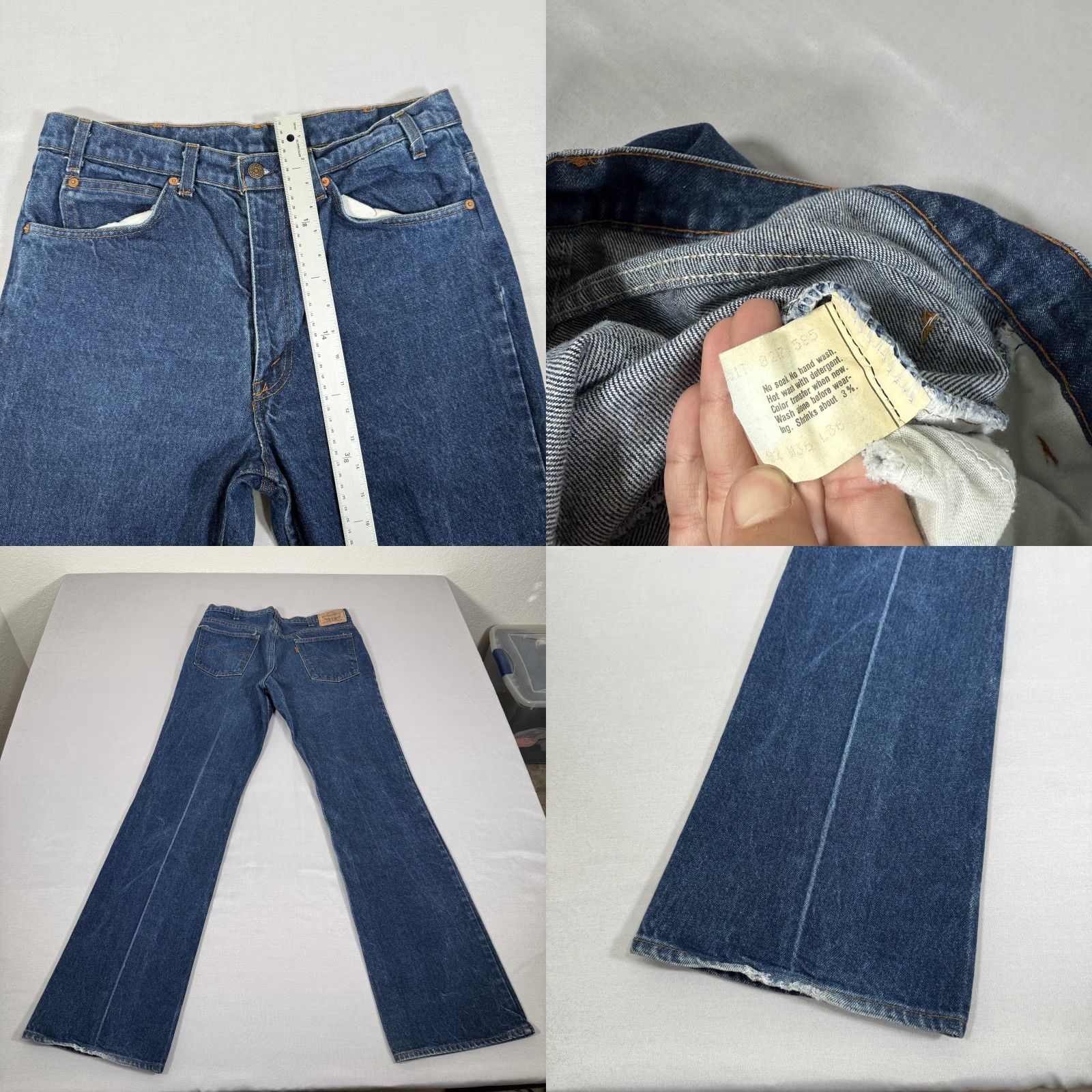 Levi's VINTAGE Levi's Jeans Mens 34x36 Blue 517 Orange Tab Bootcut Denim Pants Western 80s 90s USA Mens jeans Size US 34 / EU 50 - 8 Thumbnail