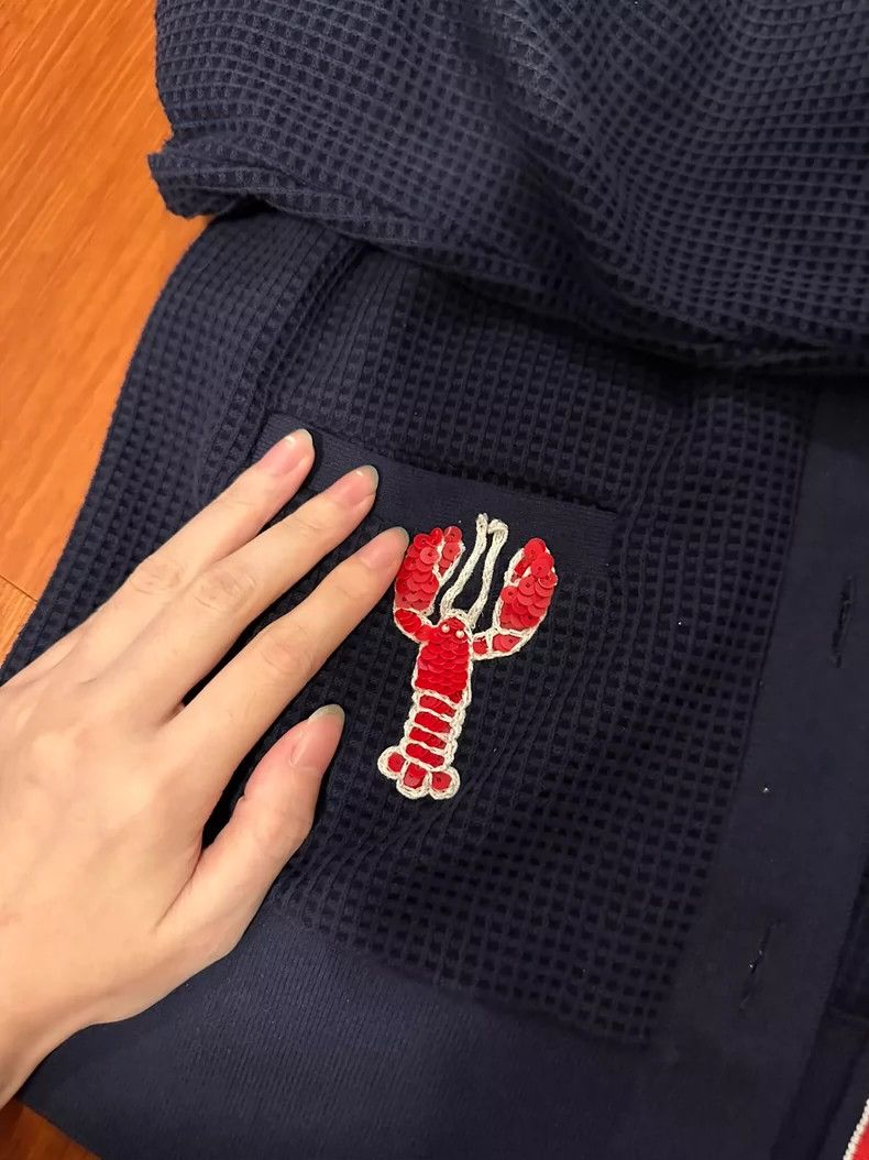 Thom Browne Thom browne Lobster Waffle Cardigan jacket 2503-Nextarrow Size US XXS / EU 40 - 3 Thumbnail
