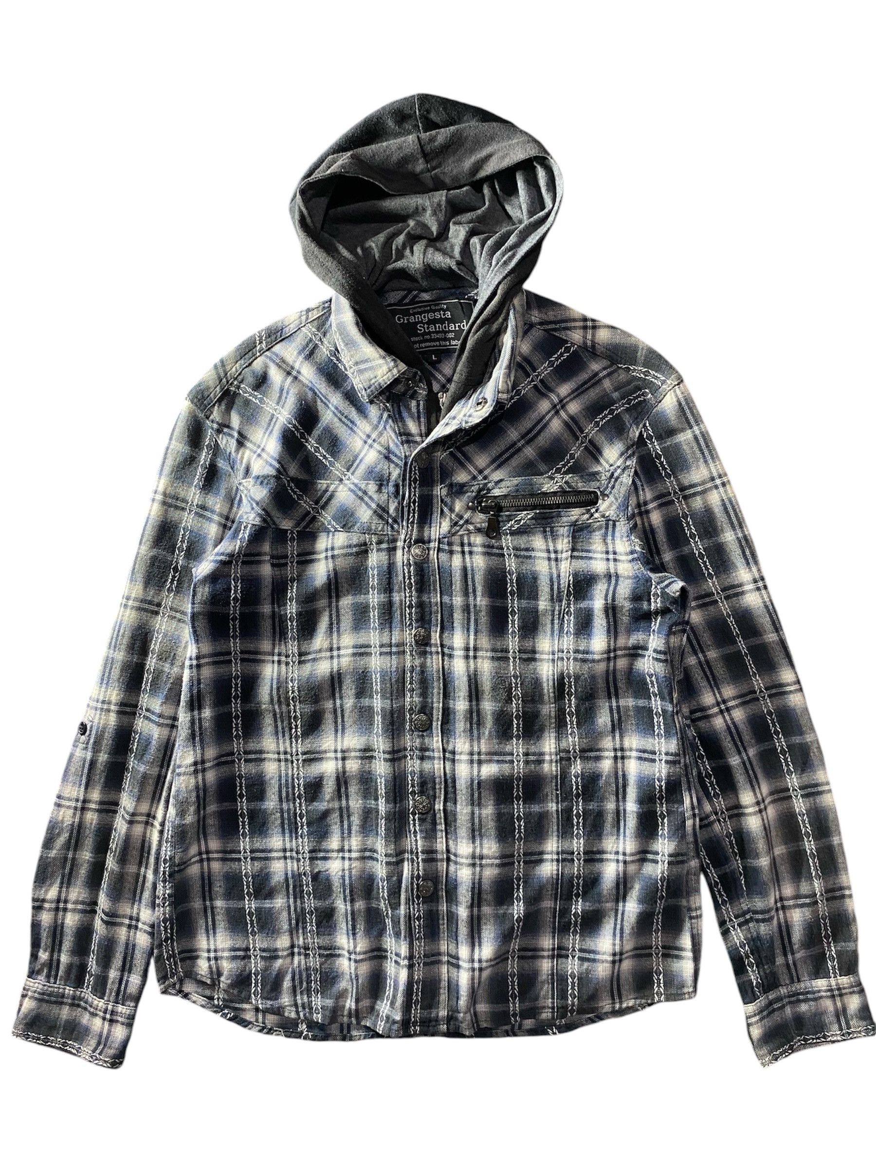 If Six Was Nine × Japanese Brand × Le Grande Bleu (L.G.B.) Grangesta standard double layers tartan shirt Size US L / EU 52-54 / 3 - 2 Thumbnail