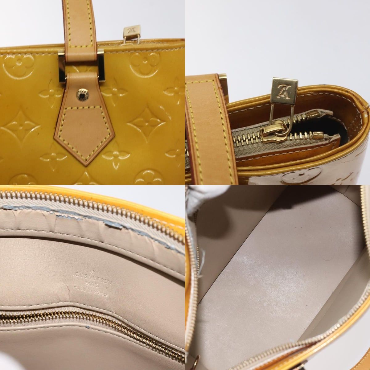 Louis Vuitton LOUIS VUITTON Monogram Vernis Houston Hand Bag Beige M91004 Size ONE SIZE - 11 Thumbnail