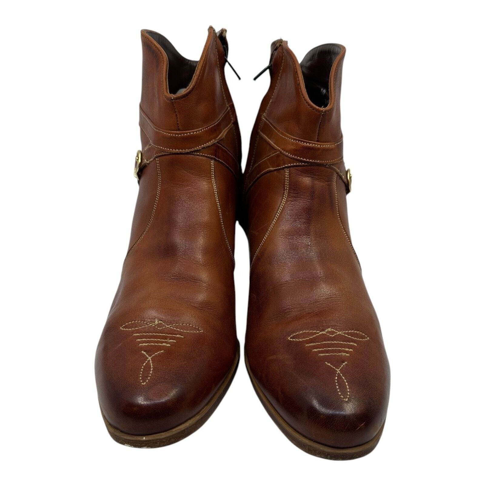 Florsheim Florsheim Womens Sz.10C Brown Leather Ankle Boots VTG. Size US 10 / IT 40 - 12 Thumbnail