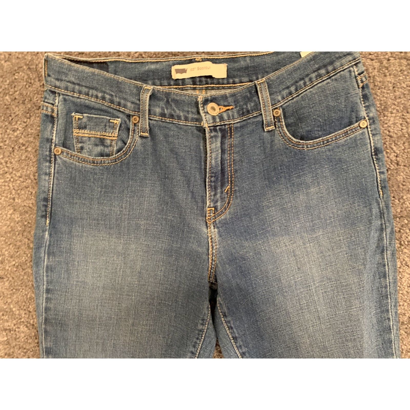 Levi's Levi's Jeans Boot Cut Womens Size 6 Regular Denim Dark Wash Stretch 29 Inseam Blue 515 Size 28" / US 6 / IT 42 - 5 Thumbnail