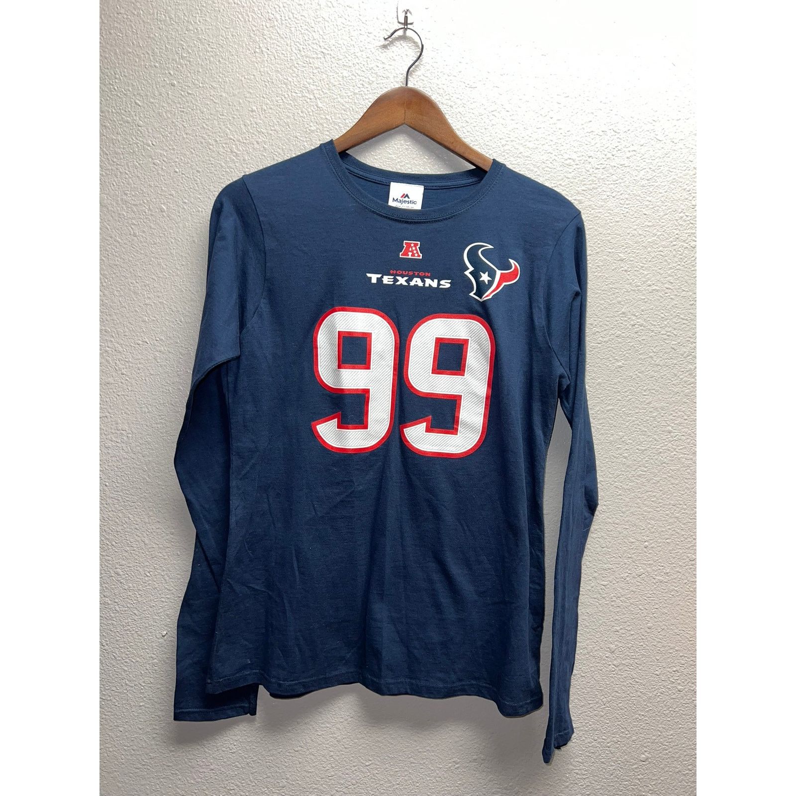 NFL Womens JJ Watt Shirt Houston Texans Long Sleeve NFL Football Size XL / US 12-14 / IT 48-50 - 1 Thumbnail