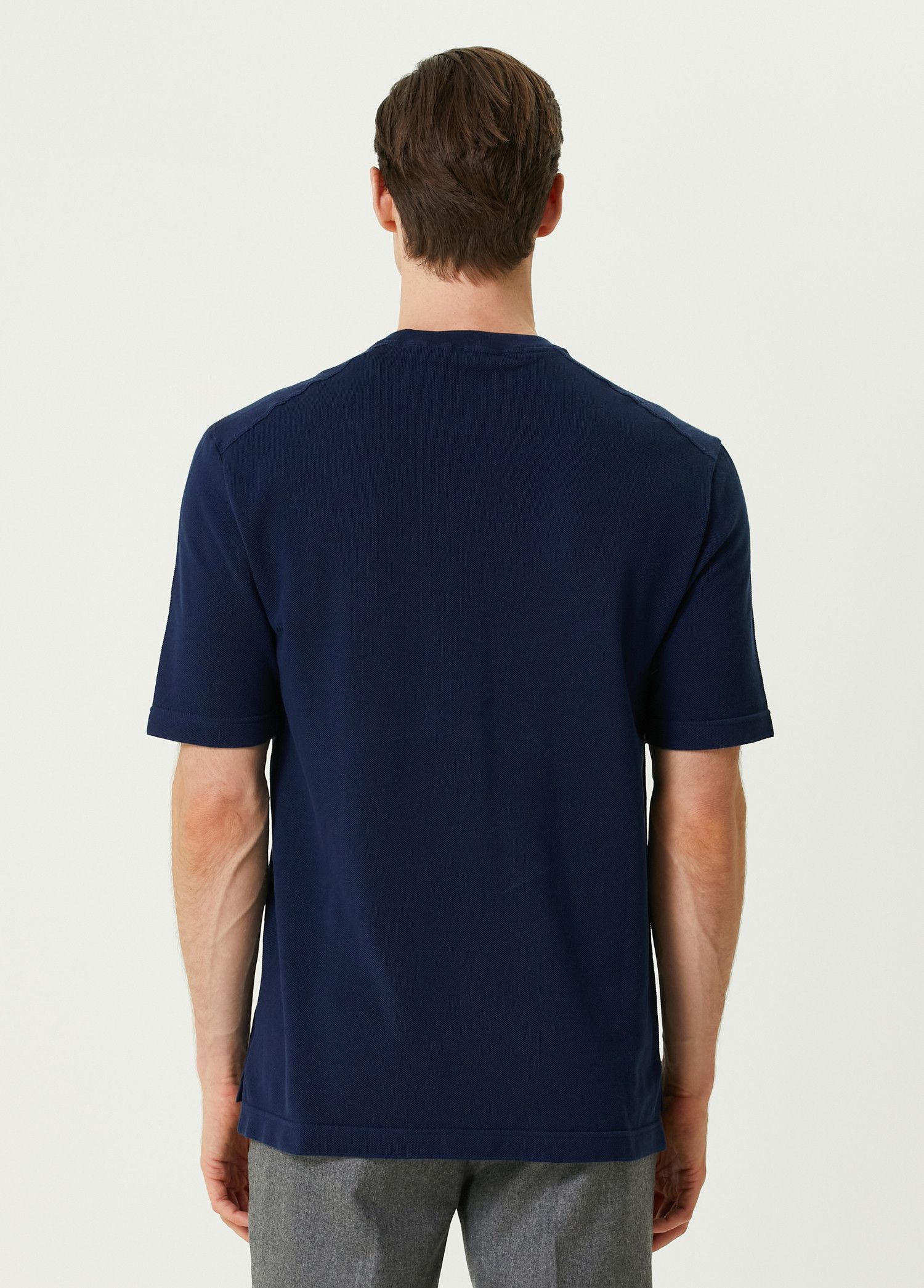 Ermenegildo Zegna ZEGNA blue knit classic cotton t-shirt Size 50 IT / Medium Size US M / EU 48-50 / 2 - 4 Thumbnail