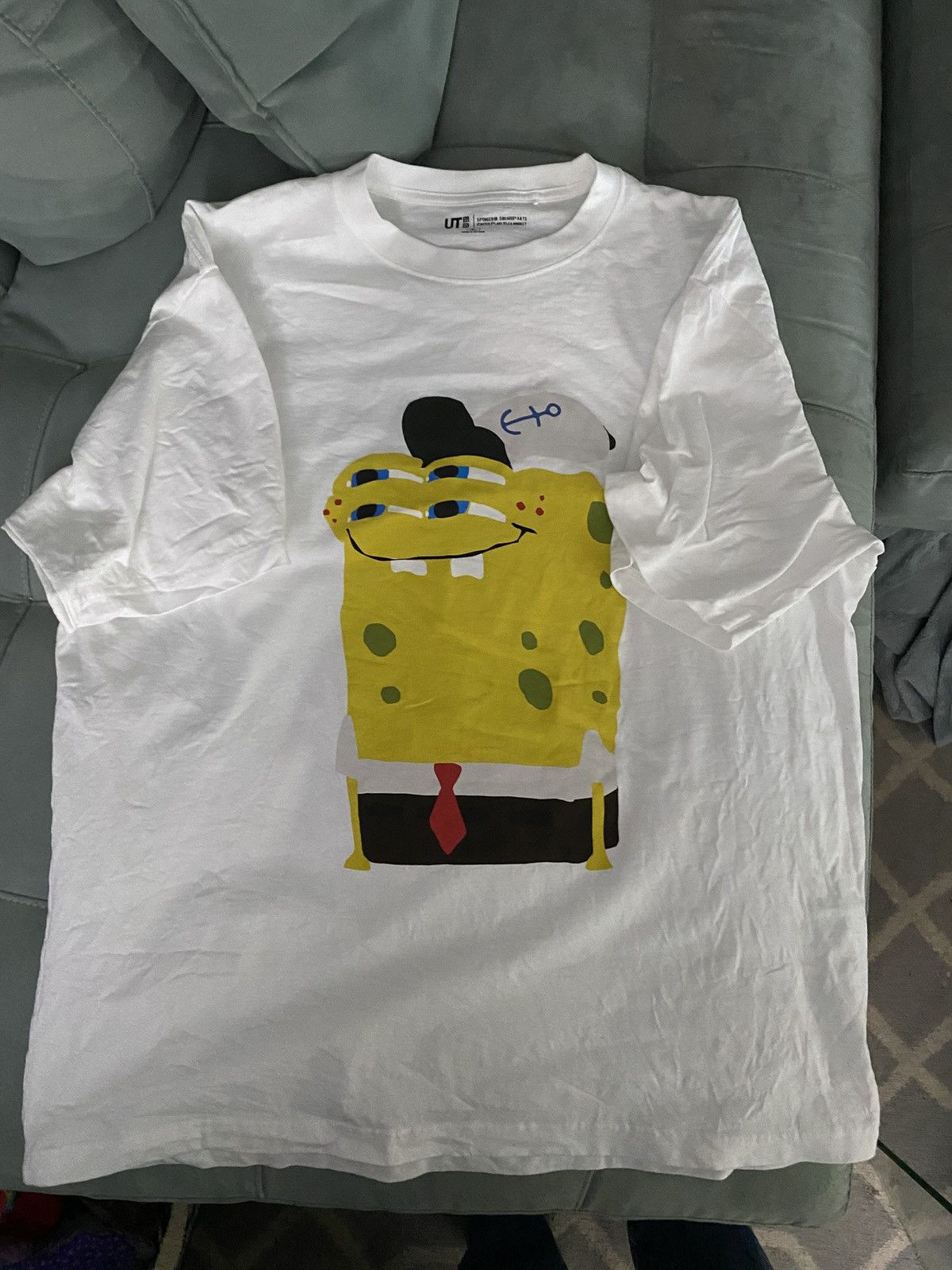 Cactus Plant Flea Market × Uniqlo Uniqlo CPFM SpongeBob Tee Size US XL / EU 56 / 4 - 1 Thumbnail