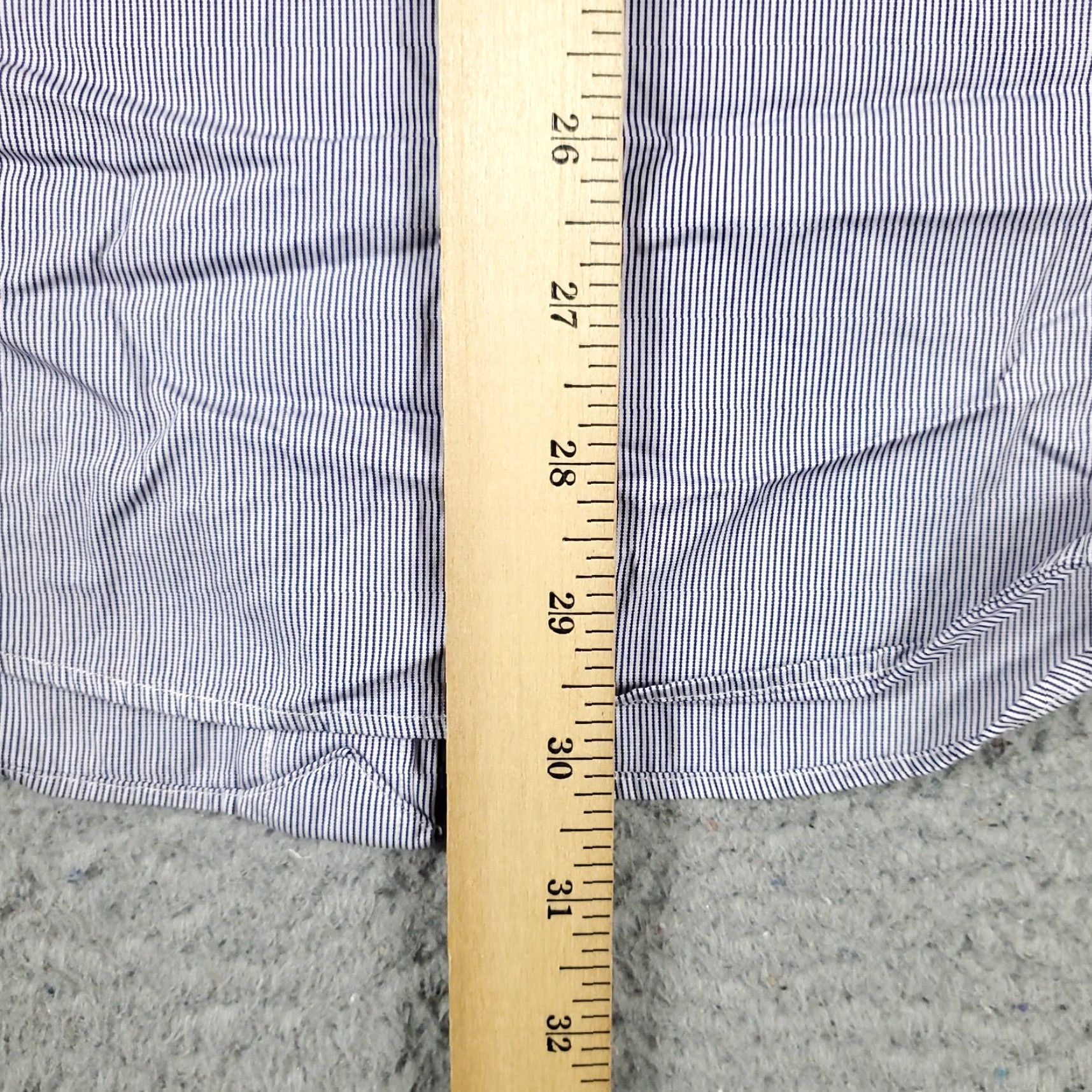 Ralph Lauren Ralph Lauren Dress Shirt Mens 15 Blue Striped Long Sleeve Button Up Regular Fit Size 40R - 4 Thumbnail