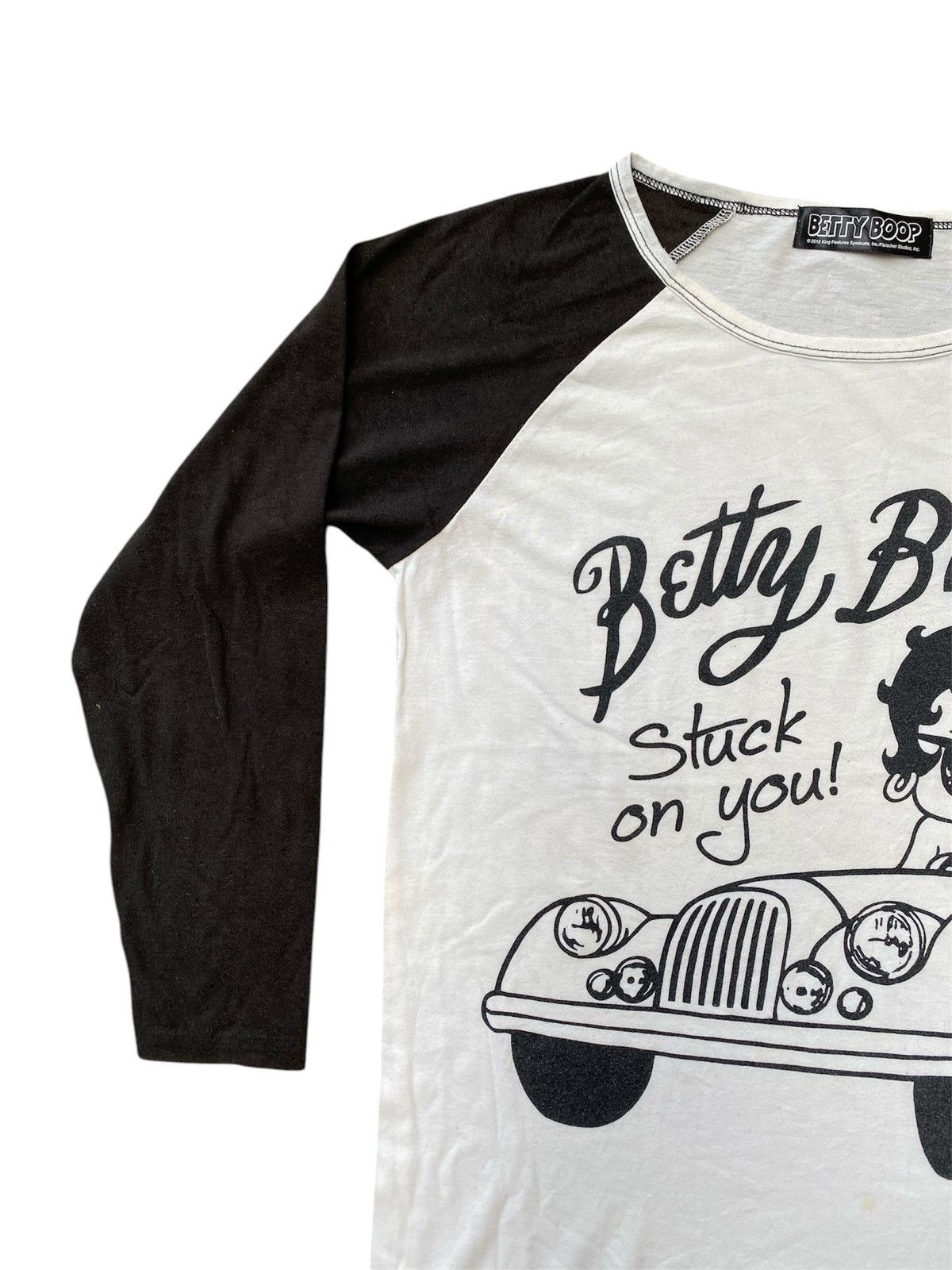 Anime Betty Boop Raglan Tshirt Size M / US 6-8 / IT 42-44 - 3 Thumbnail