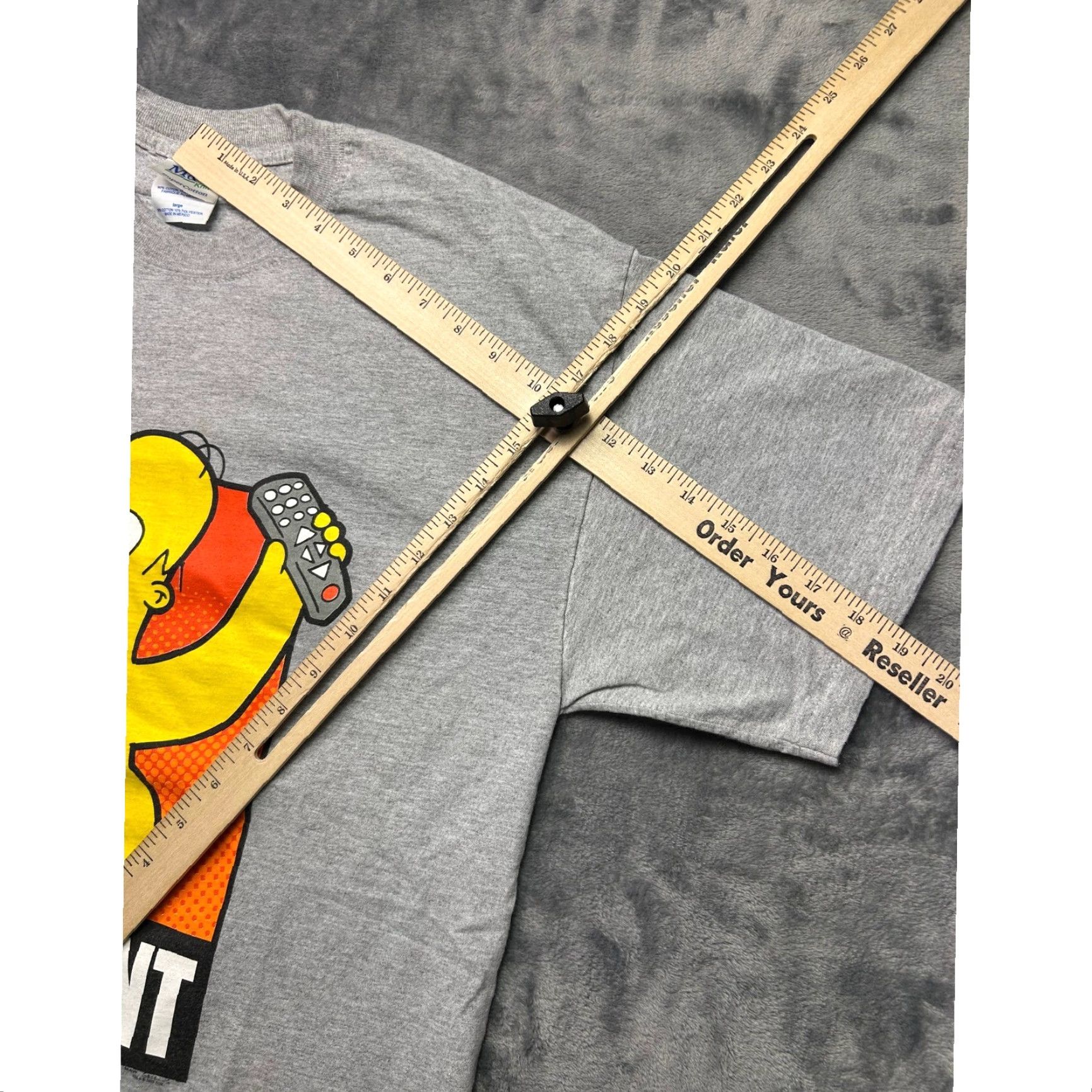 Vintage VINTAGE The Simpsons T-Shirt Homer Simpson Represent Gray M&O Knits Large Size US L / EU 52-54 / 3 - 6 Thumbnail