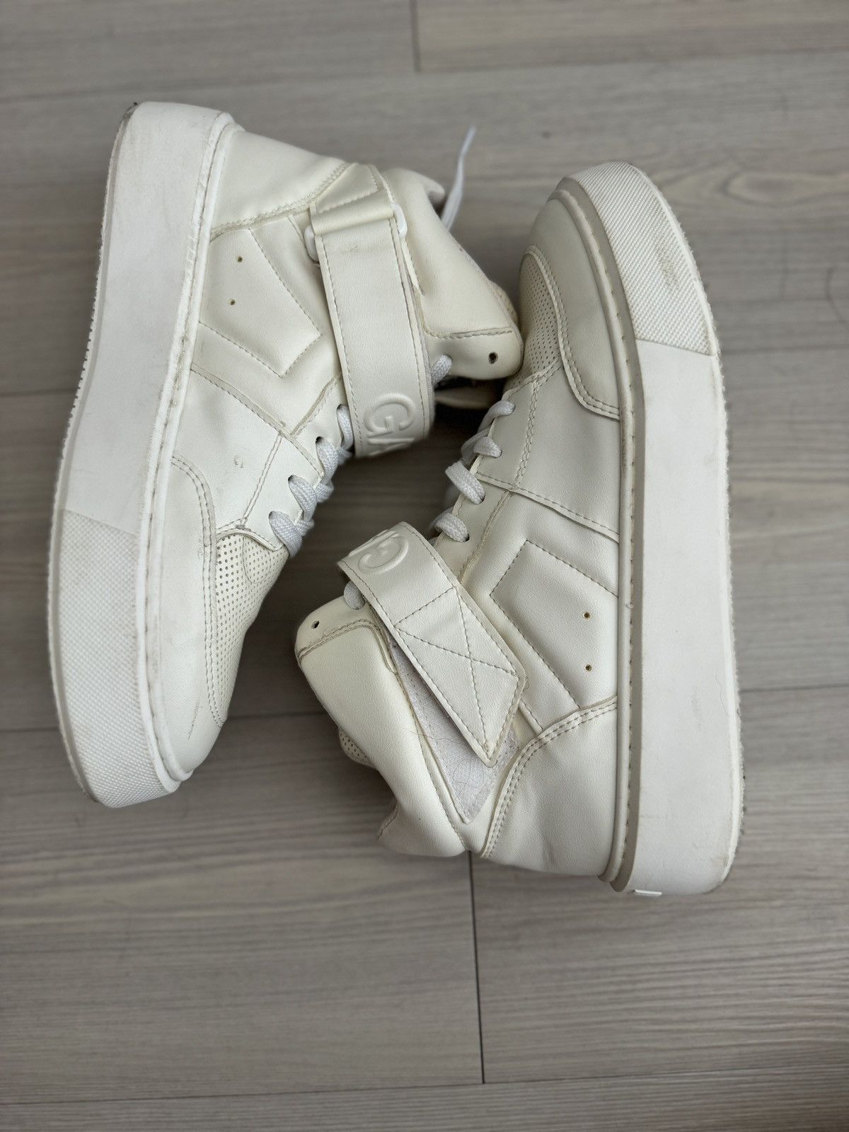 Ganni GANNI White Sporty Mix High-Too Sneakers EU 39 Size US 9 / IT 39 - 6 Thumbnail