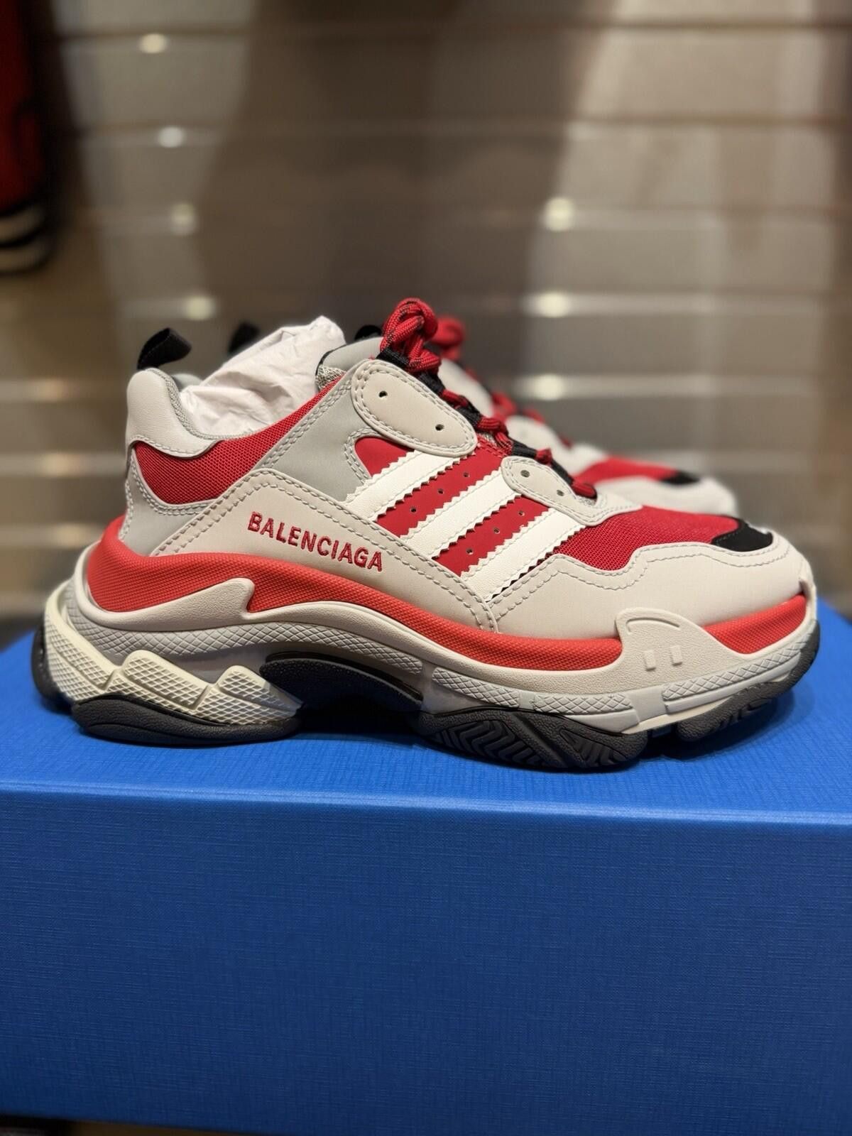Balenciaga Adidas x Balenciaga Triple S Sneaker 'Red Grey 7US/40EU New Size US 7 / EU 40 - 1 Thumbnail