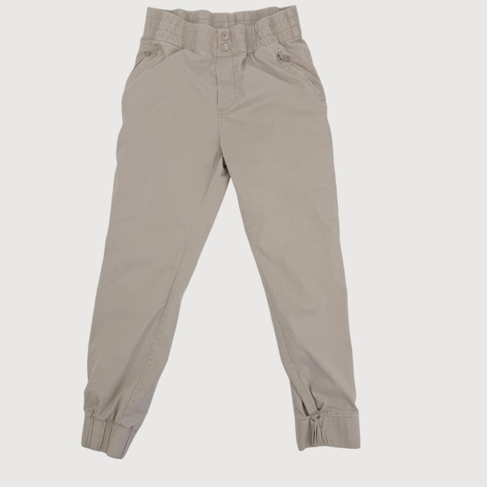 Salt Valley Varley Twill Ankle Zip Joggers Khaki Small Size 28" / US 6 / IT 42 - 1 Thumbnail