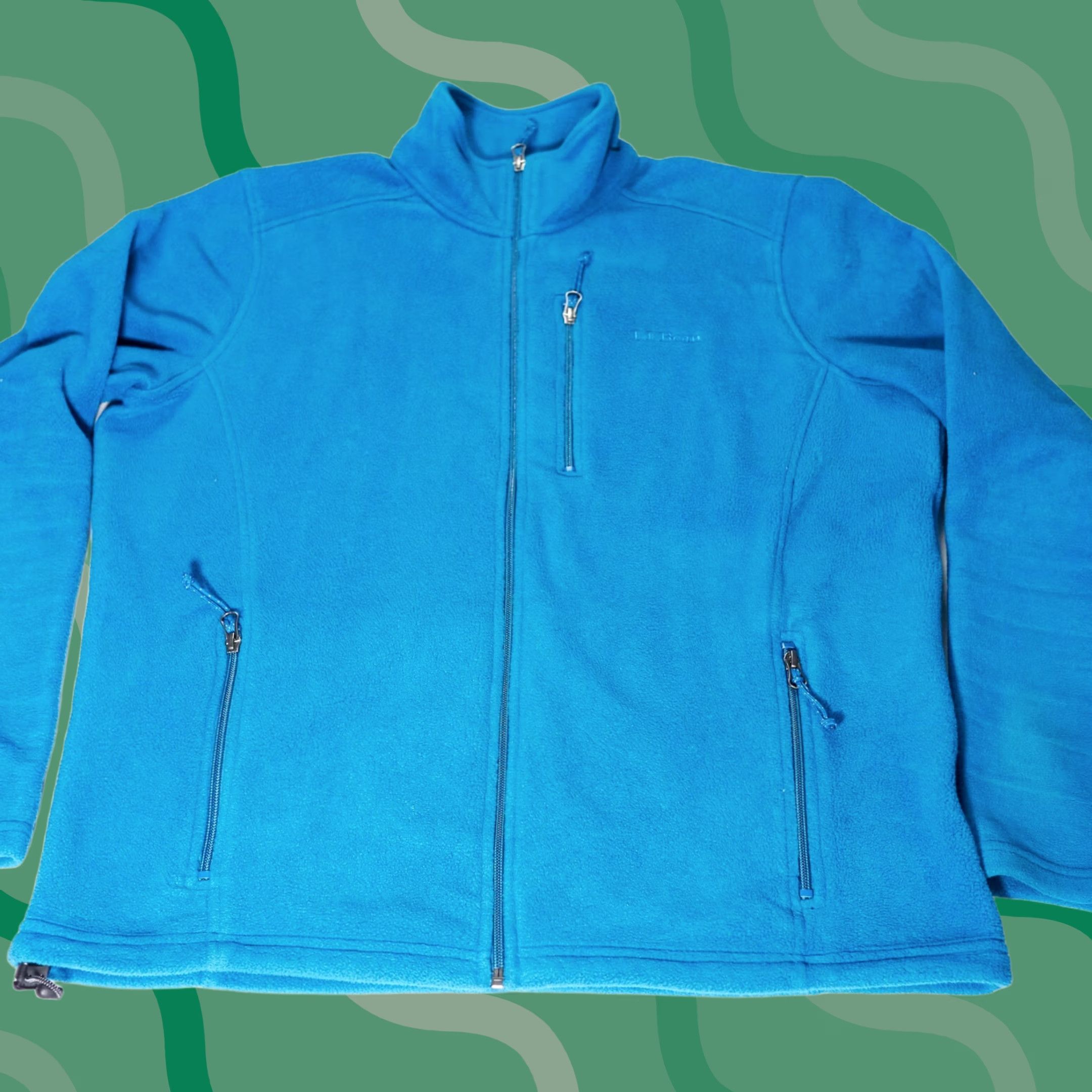 Vintage LL Bean Jacket Mens Large Regular Blue Fleece Full Zip Hiking Outdoors Winter Snow Trail Size US L / EU 52-54 / 3 - 1 Thumbnail